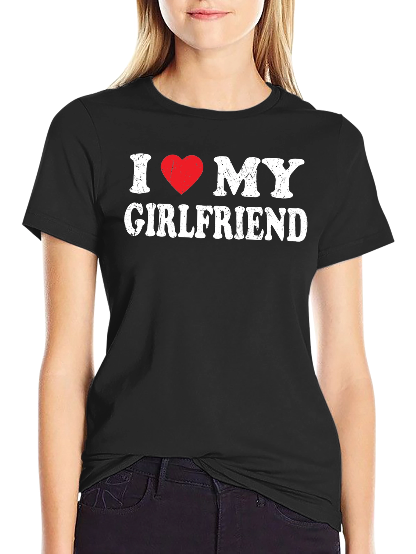 I Love My Girlfriend T-Shirt - Heart Graphic Tee