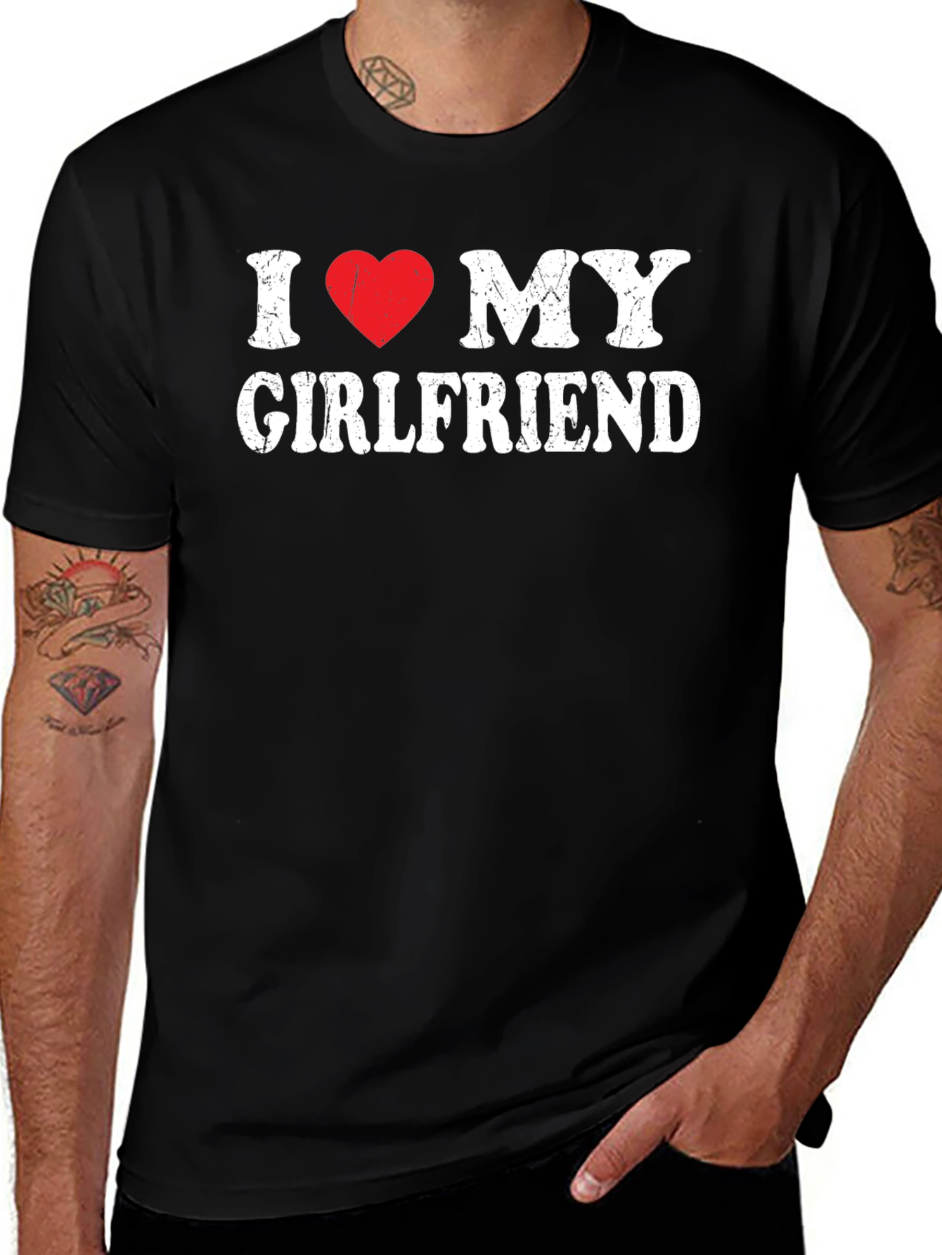 I Love My Girlfriend T-Shirt - Heart Graphic Tee