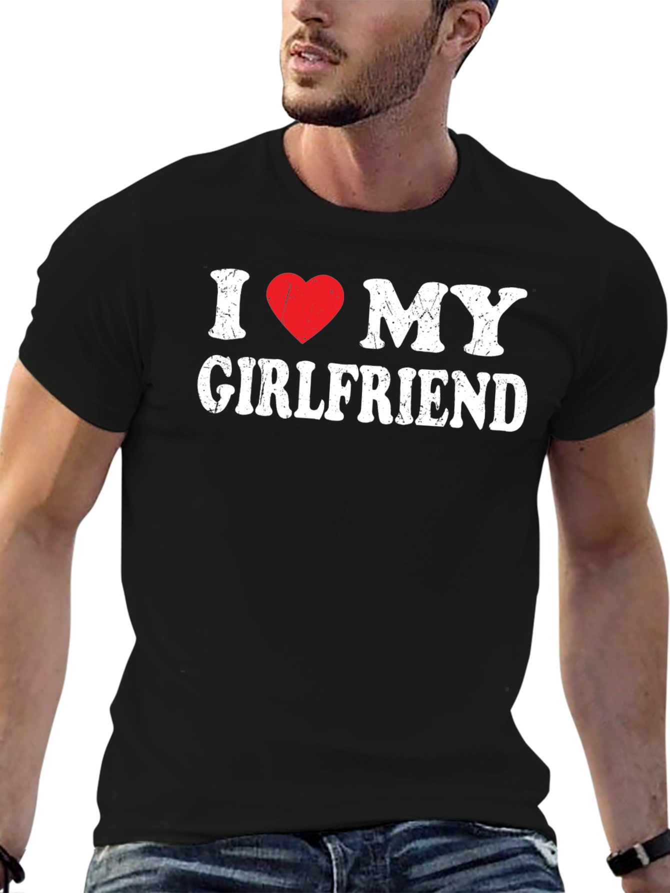 I Love My Girlfriend T-Shirt - Heart Graphic Tee