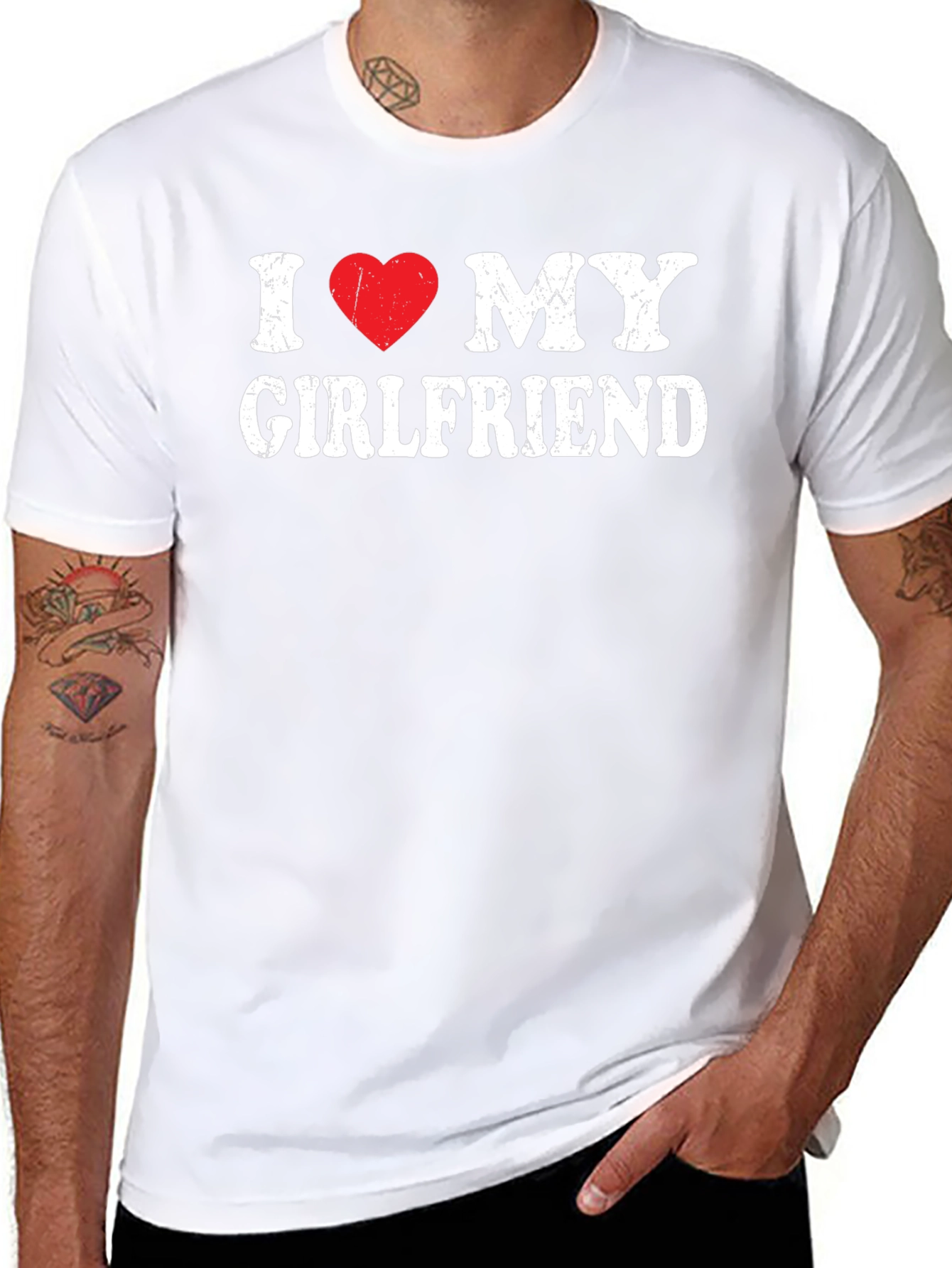I Love My Girlfriend T-Shirt - Heart Graphic Tee