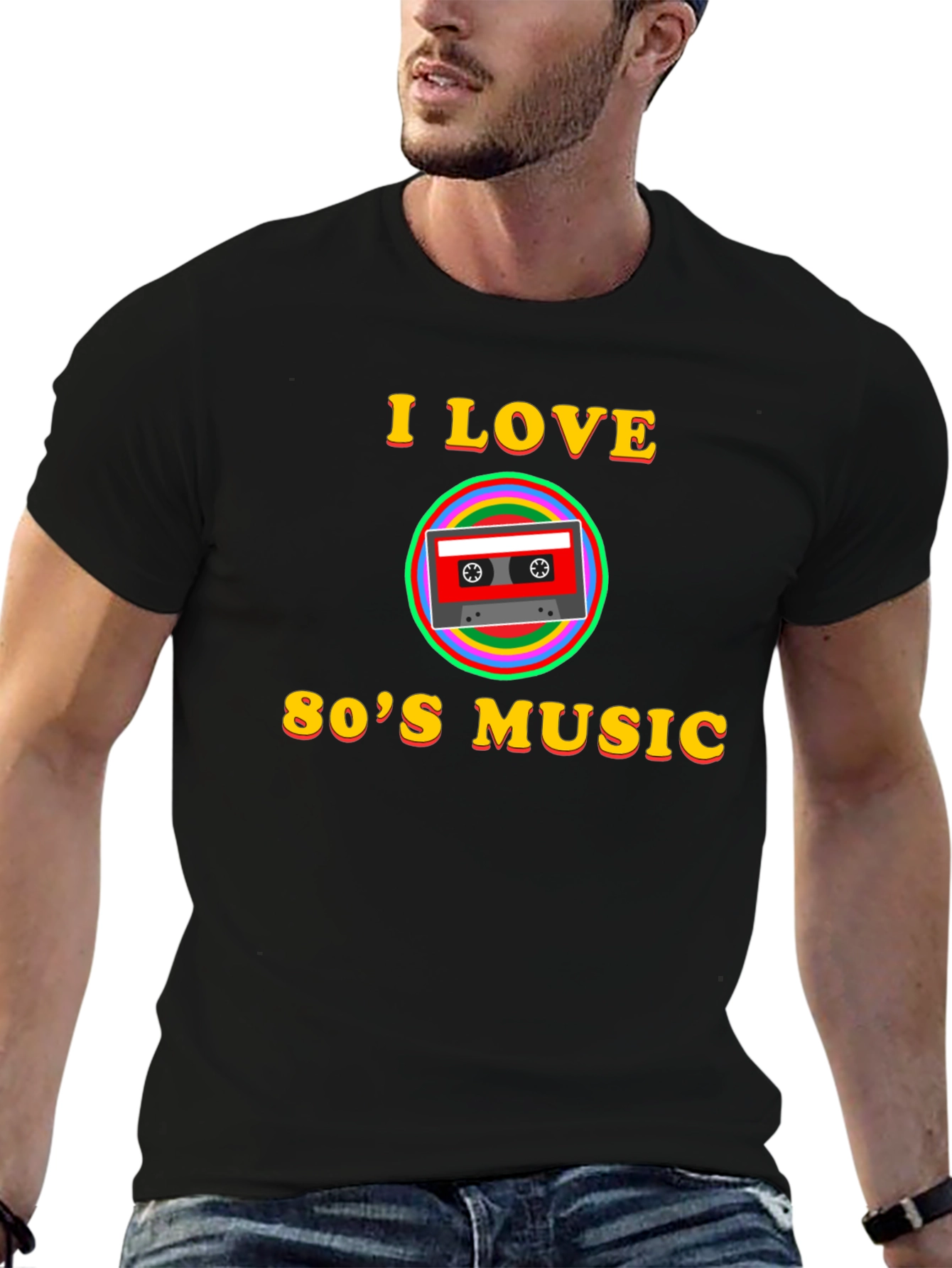 I Love 80s Music Retro Cassette Tape T-Shirt