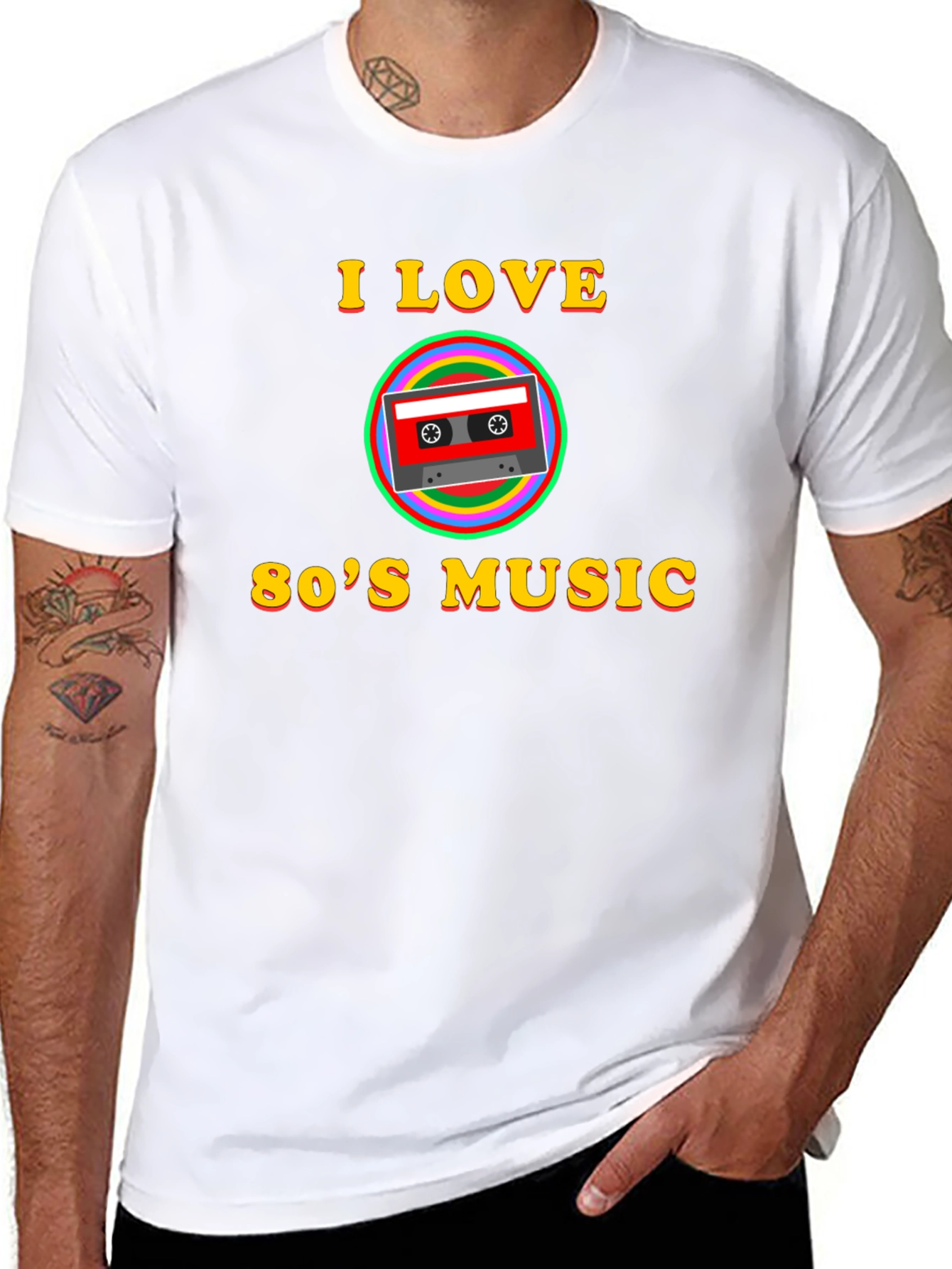 I Love 80s Music Retro Cassette Tape T-Shirt