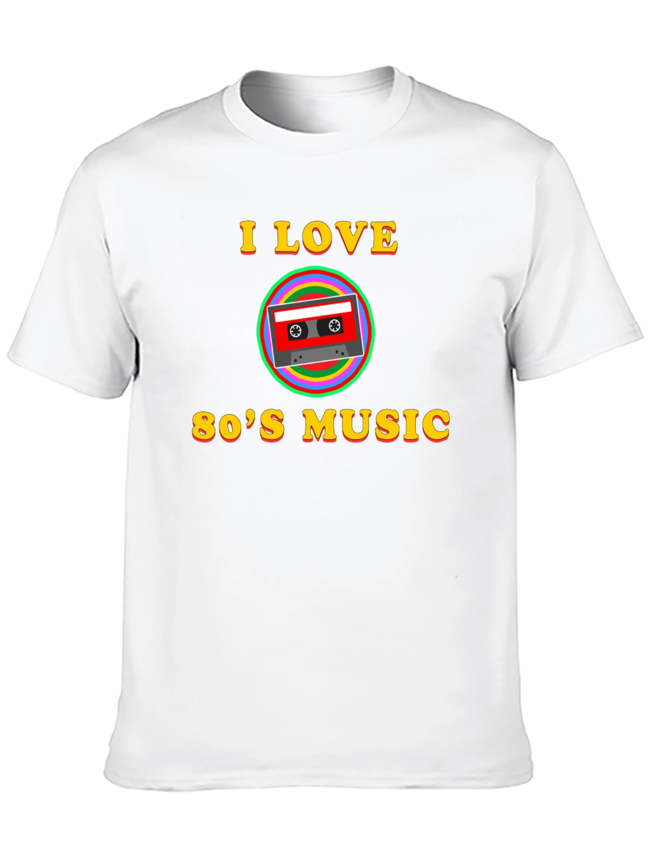 I Love 80s Music Retro Cassette Tape T-Shirt