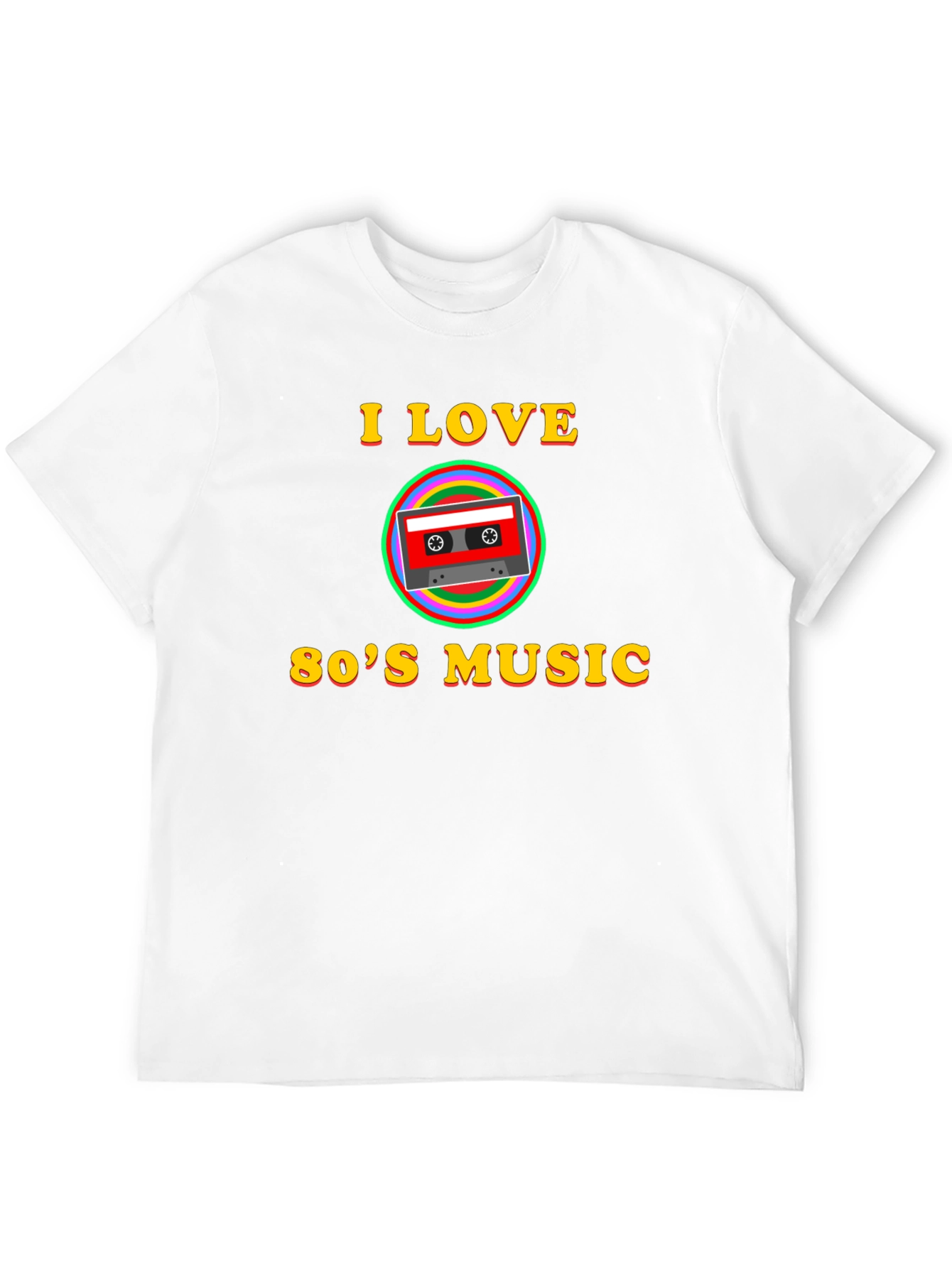 I Love 80s Music Retro Cassette Tape T-Shirt