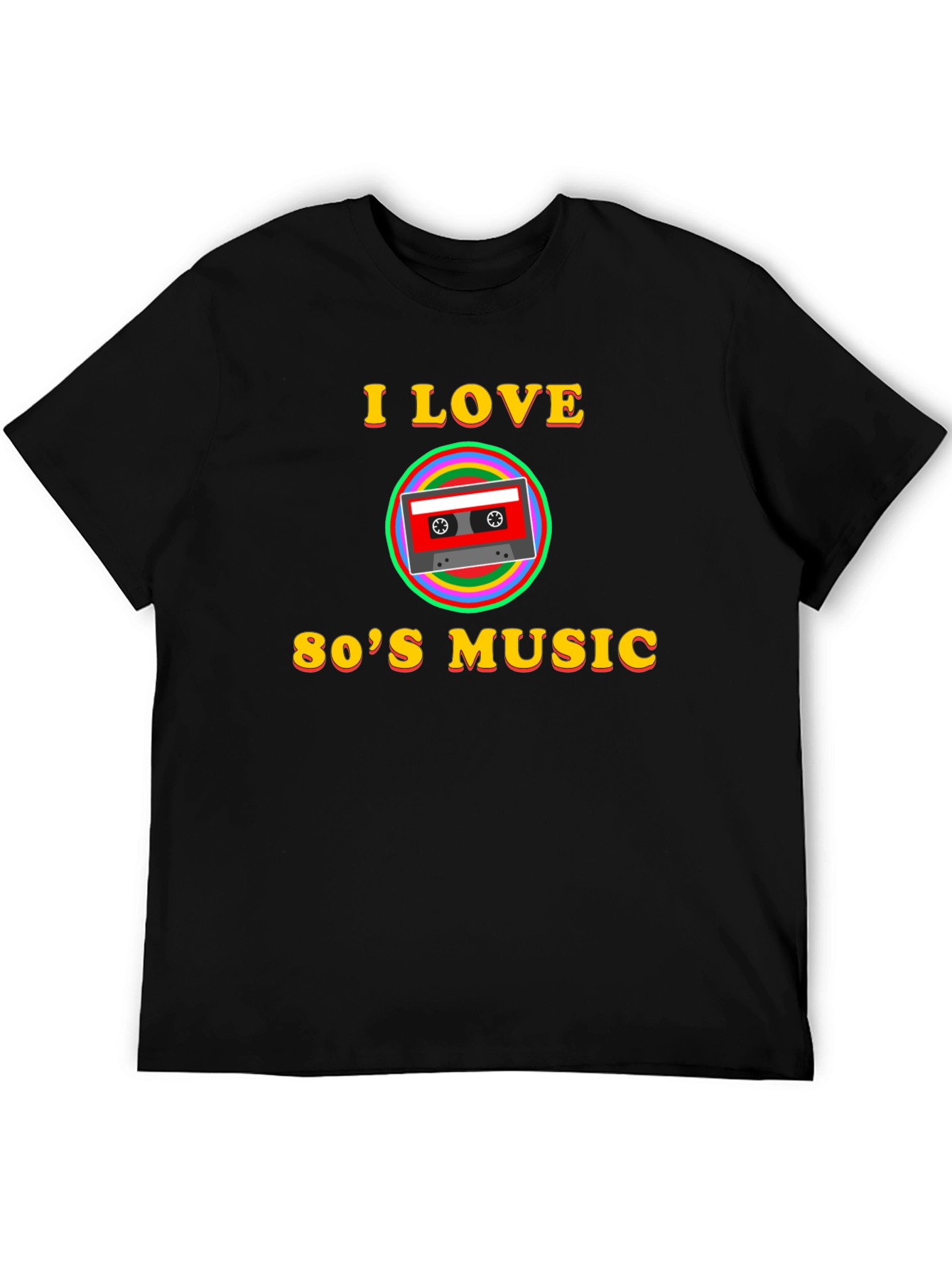 I Love 80s Music Retro Cassette Tape T-Shirt