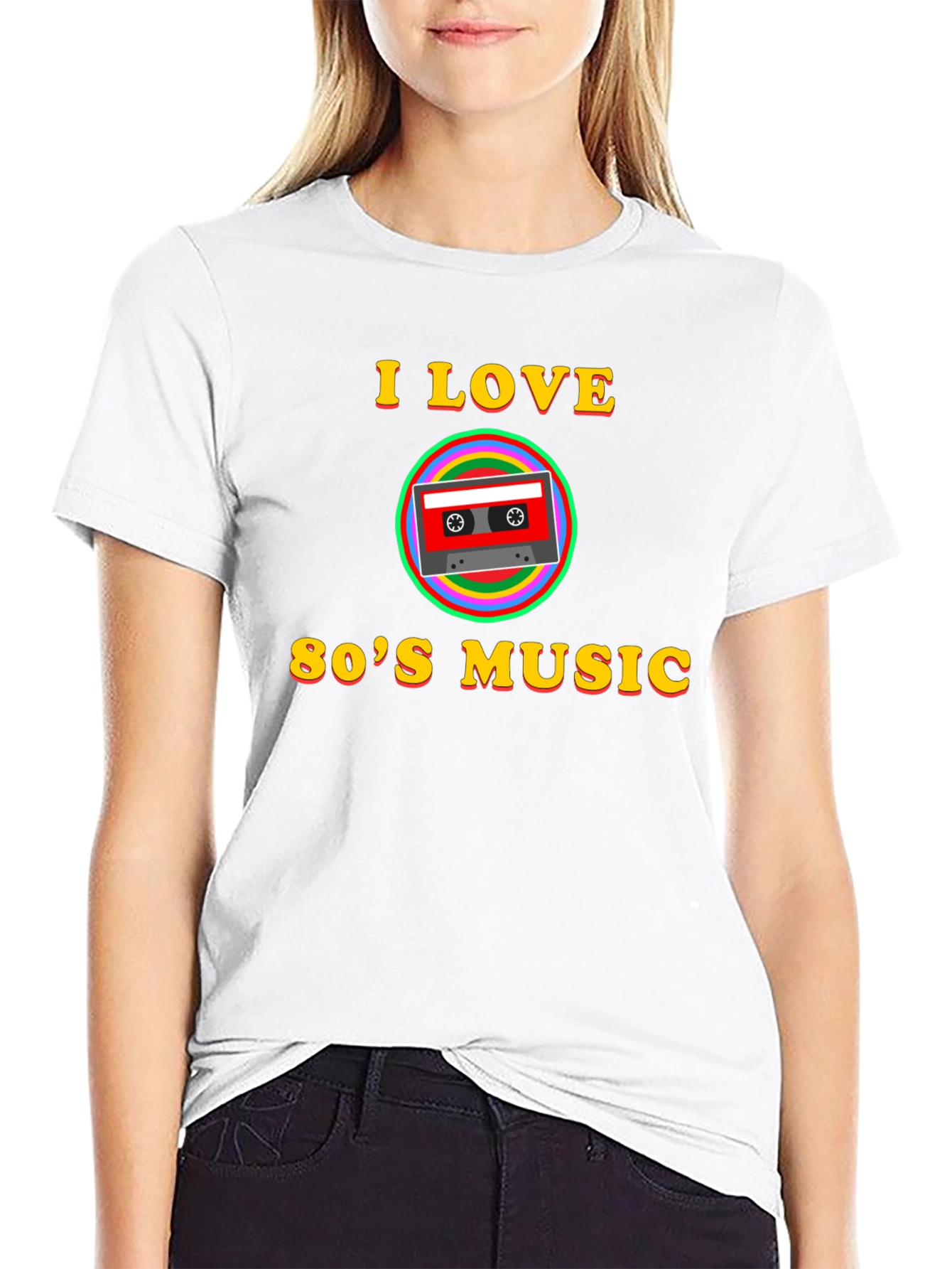 I Love 80s Music Retro Cassette Tape T-Shirt