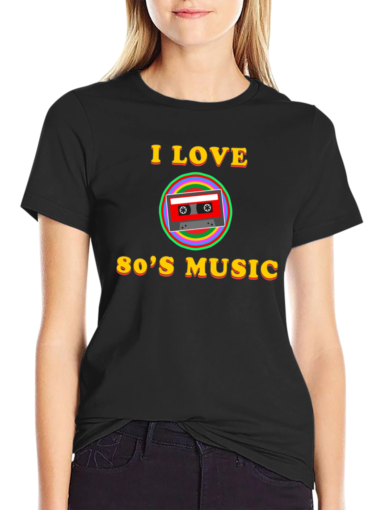 I Love 80s Music Retro Cassette Tape T-Shirt
