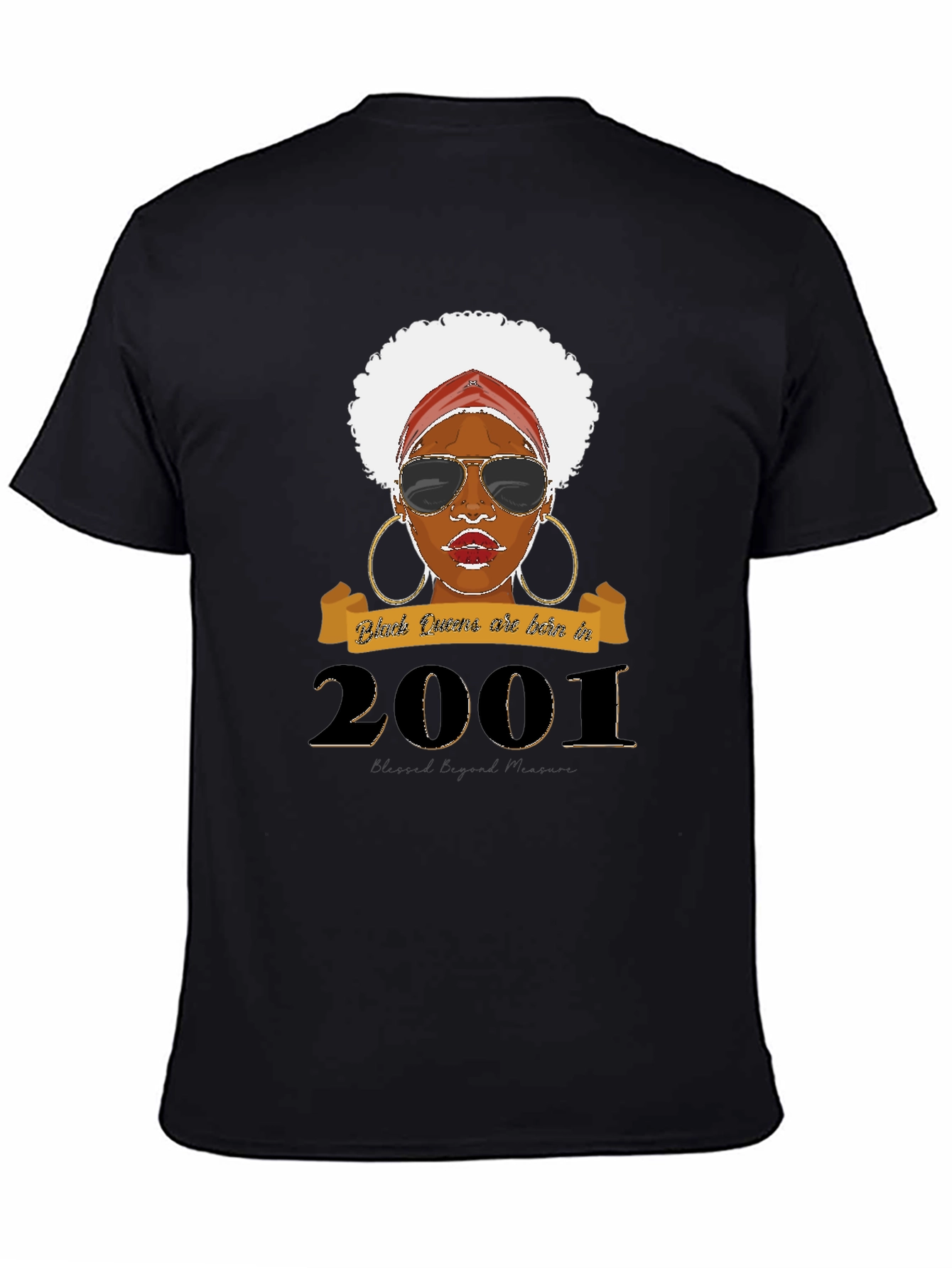Black Queen Born in 2001 Graphic T-Shirt