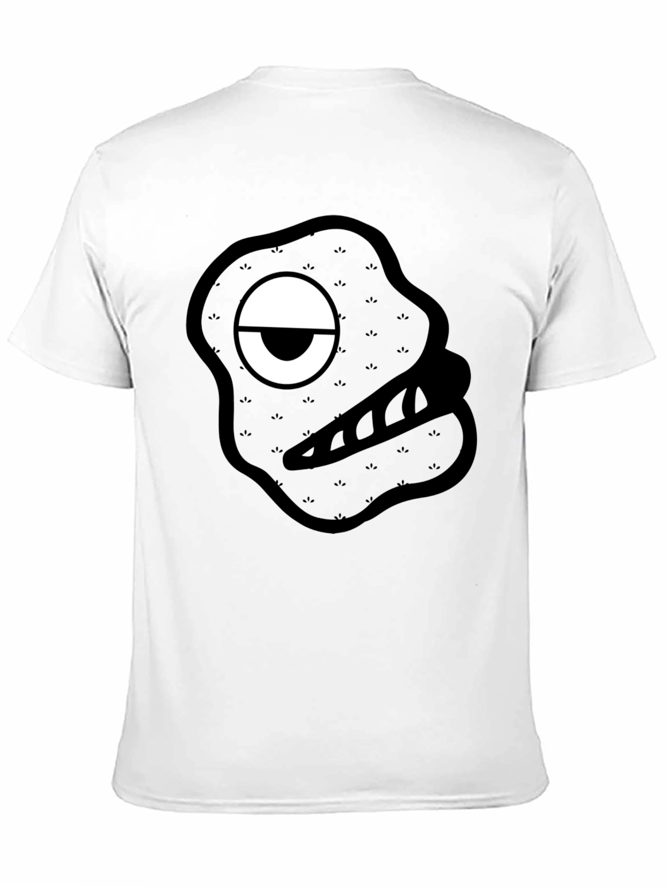 Monster Graphic Print Black T-Shirt