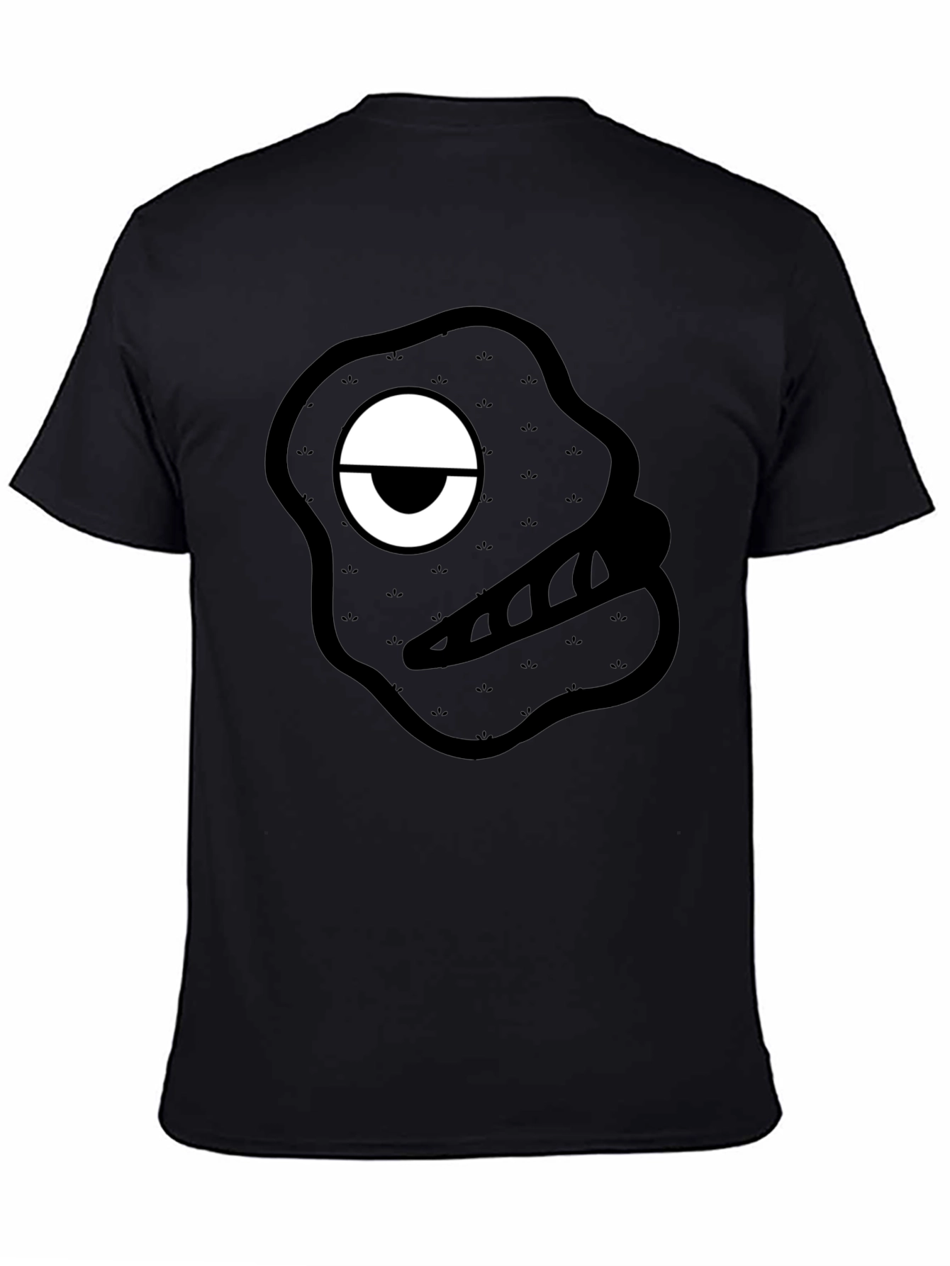 Monster Graphic Print Black T-Shirt