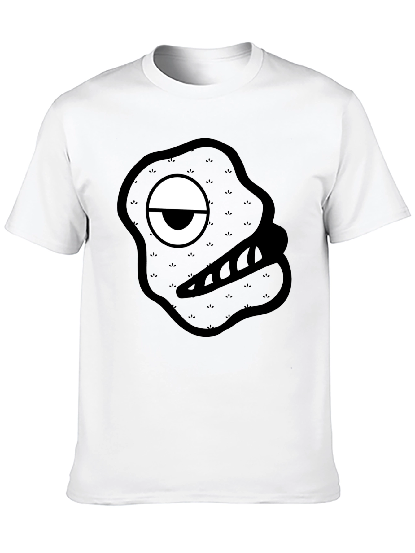 Monster Graphic Print Black T-Shirt