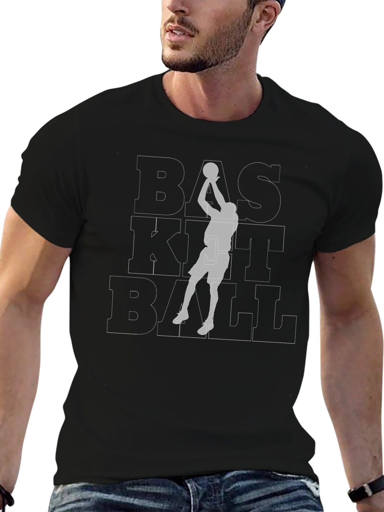 Basketball Graphic Tee - Black