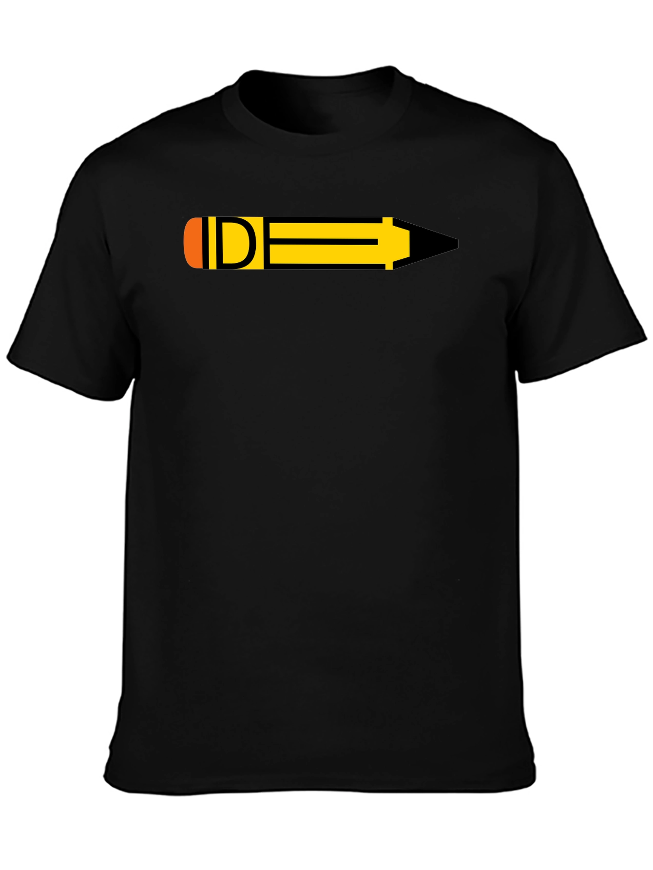 Pencil Graphic Black T-Shirt