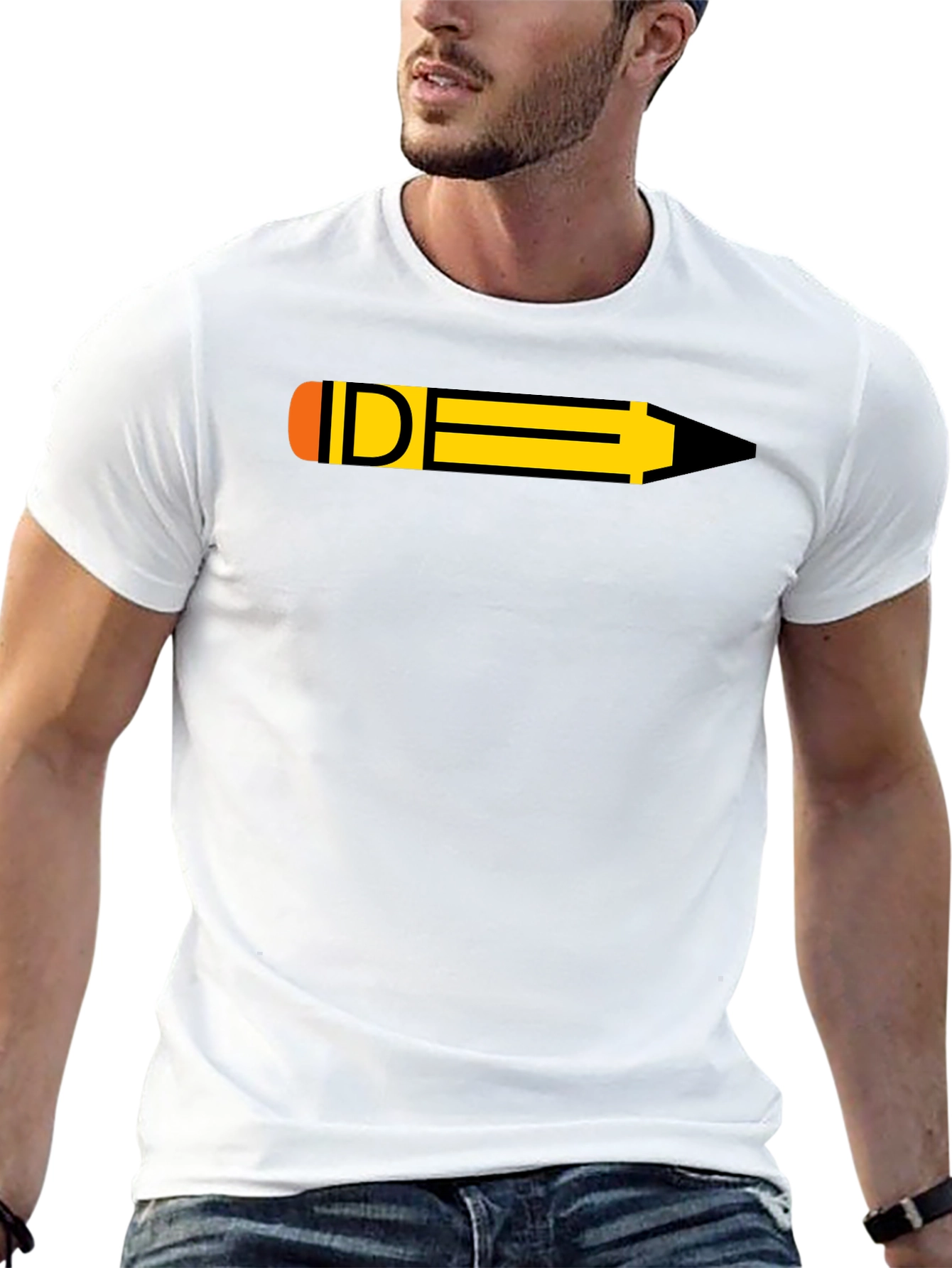 Pencil Graphic Black T-Shirt