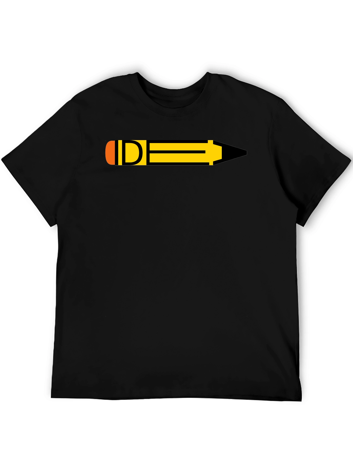 Pencil Graphic Black T-Shirt