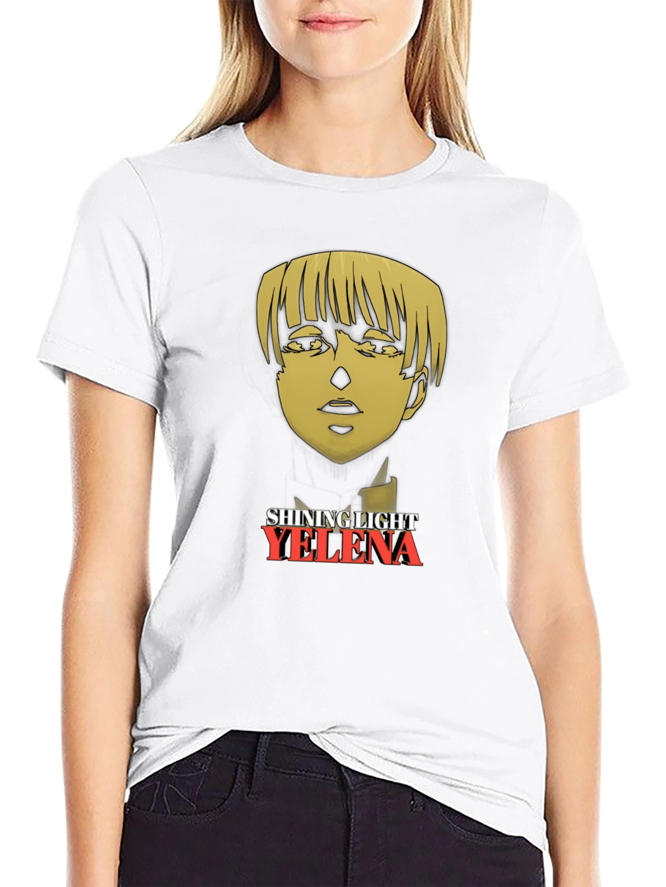 Yelena Attack on Titan Shining Light Black T-Shirt