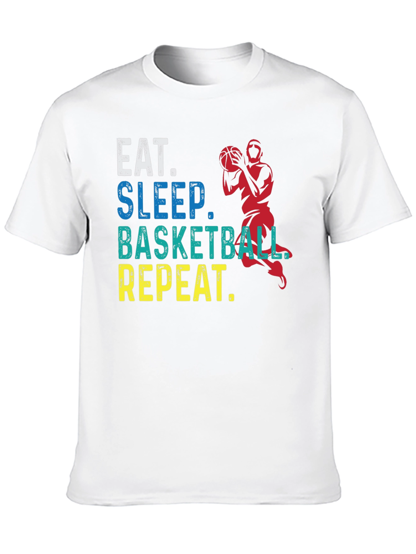Eat Sleep Basketball Repeat Black Graphic Tee