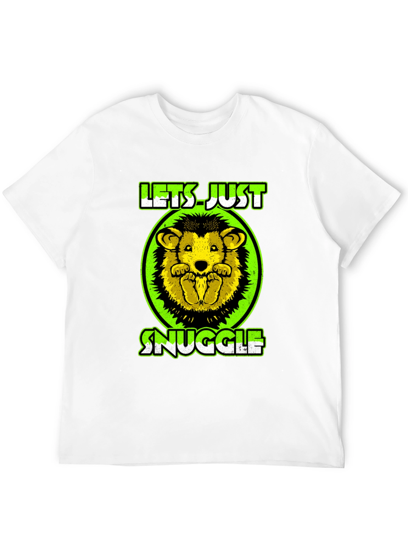 Cute Hedgehog Lets Just Snuggle Graphic Tee