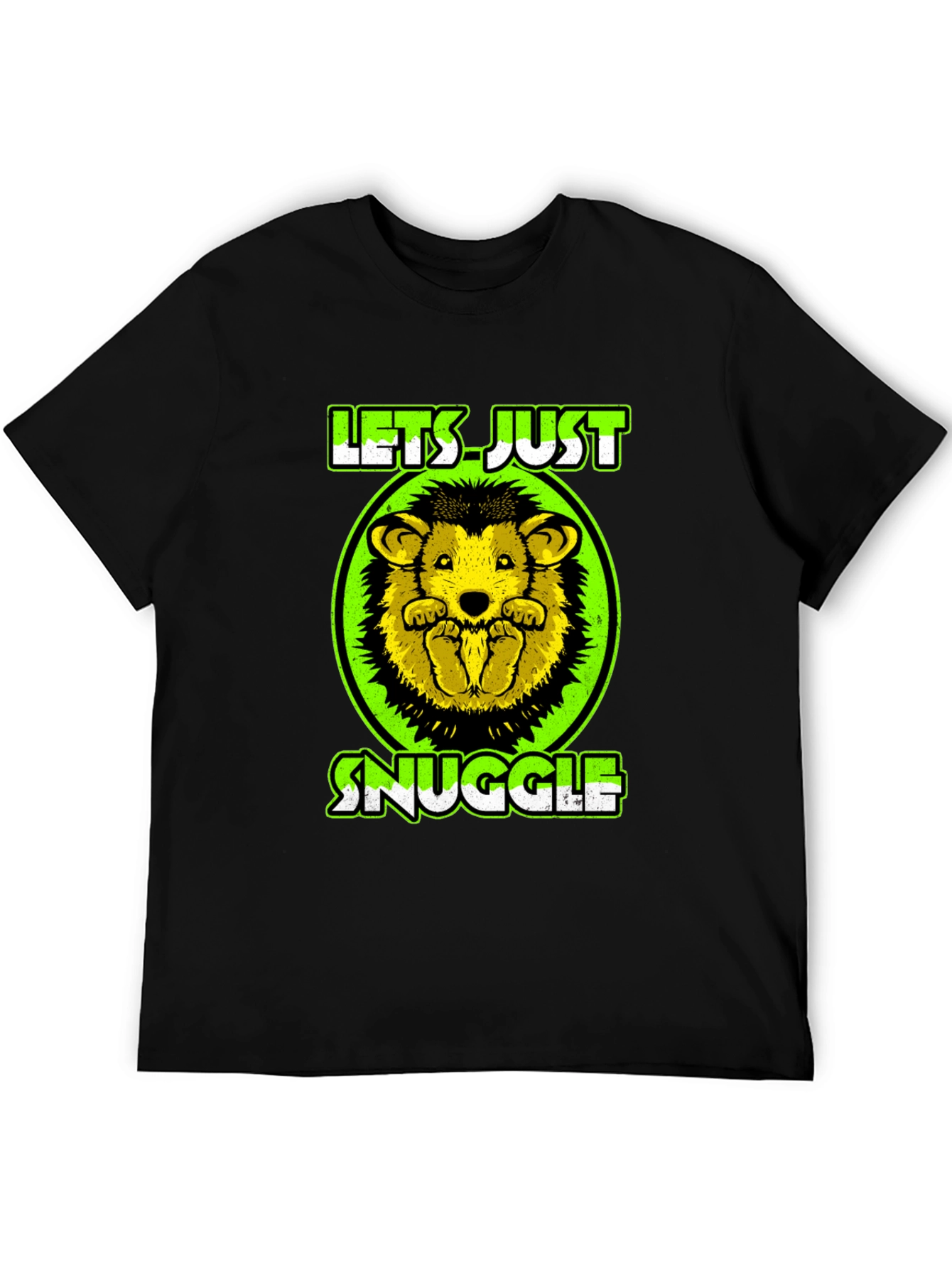 Cute Hedgehog Lets Just Snuggle Graphic Tee