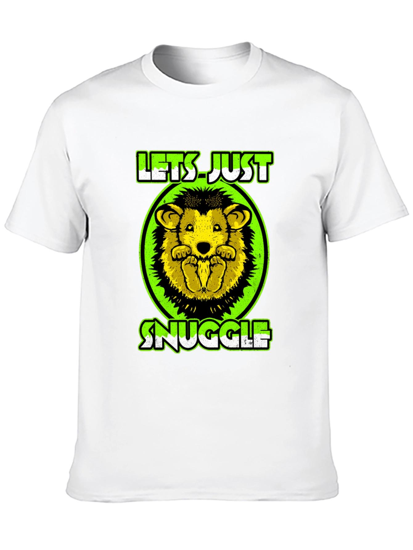Cute Hedgehog Lets Just Snuggle Graphic Tee
