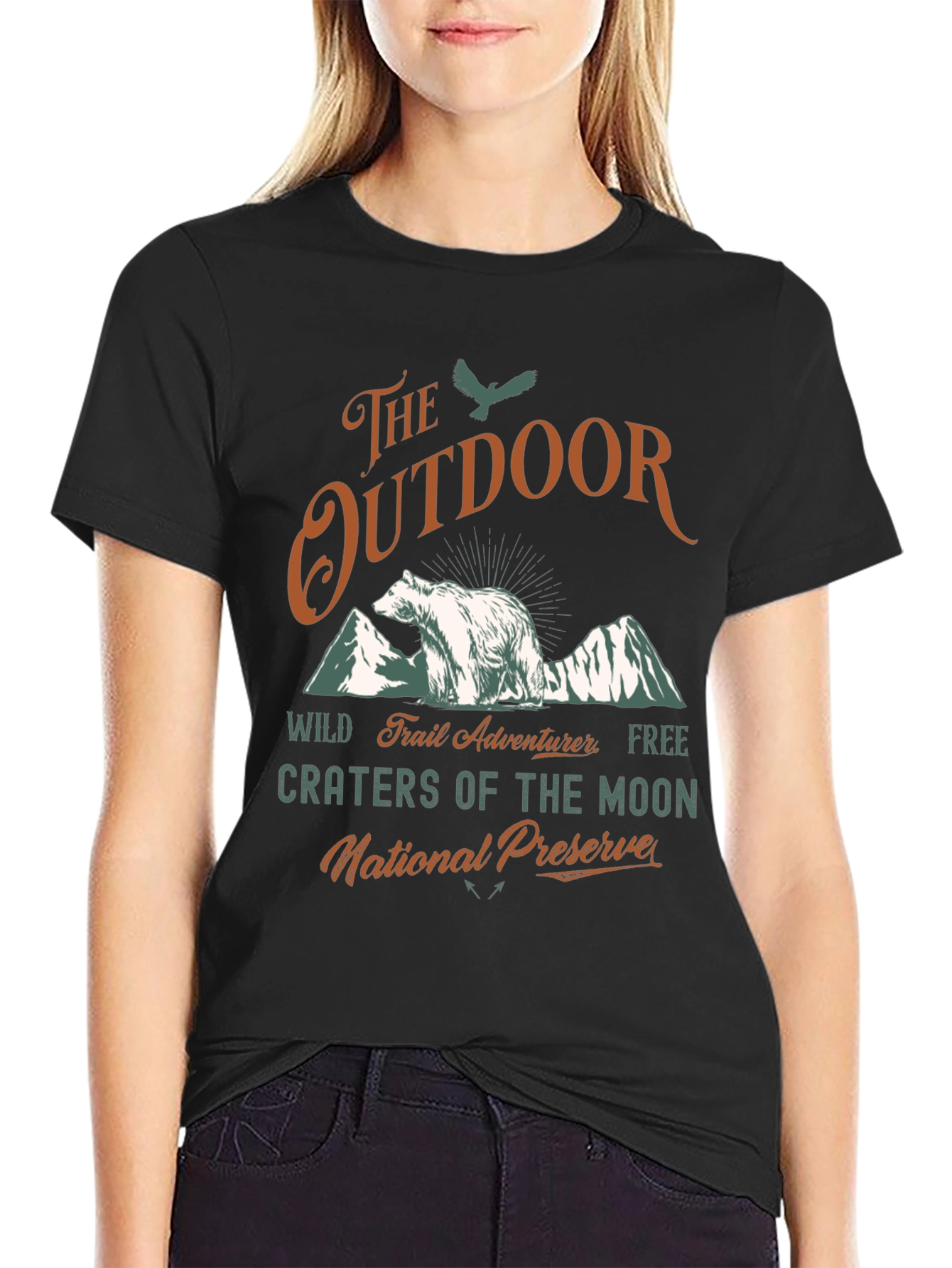 Outdoor Adventure Bear Graphic T-Shirt