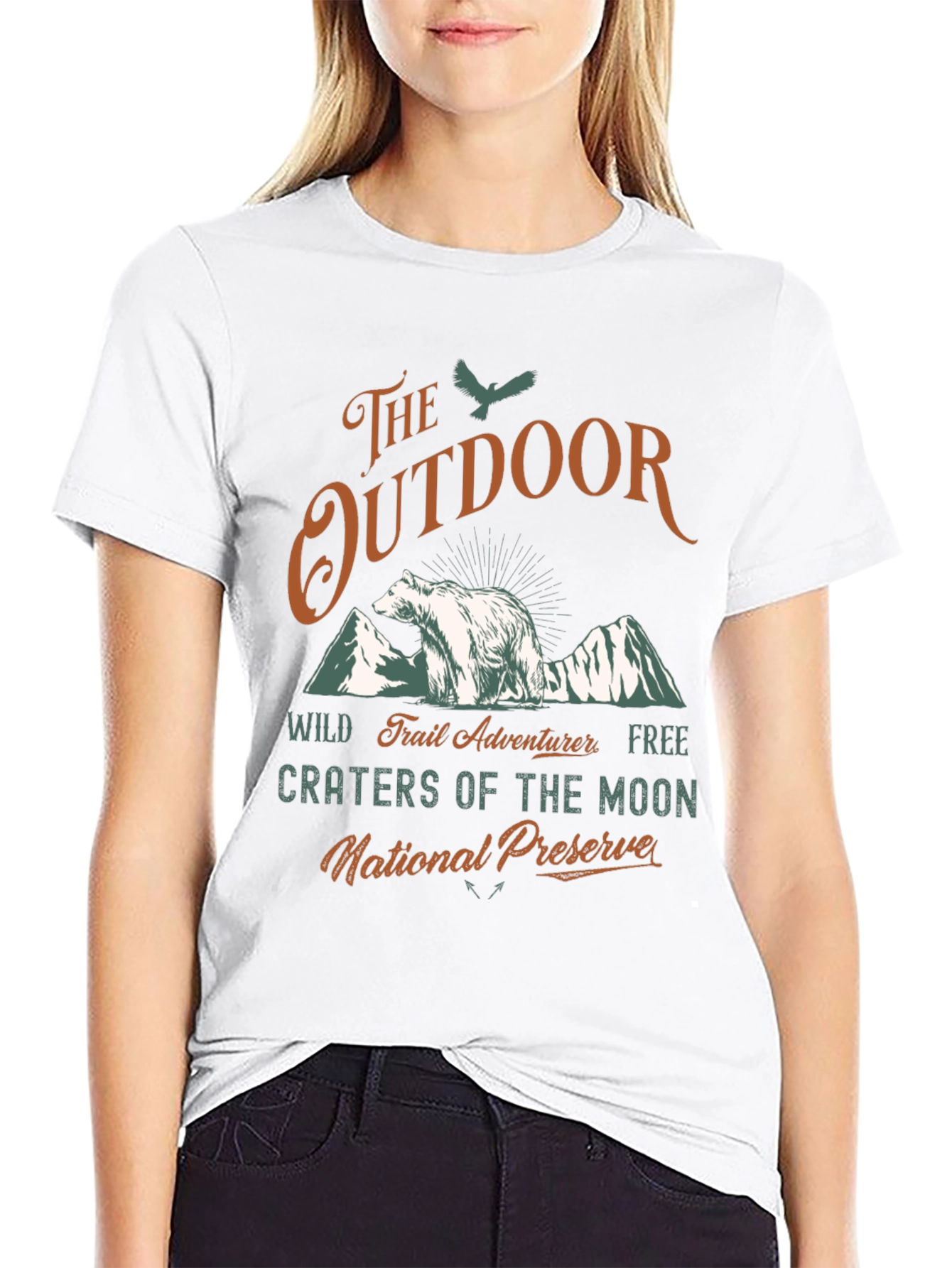 Outdoor Adventure Bear Graphic T-Shirt