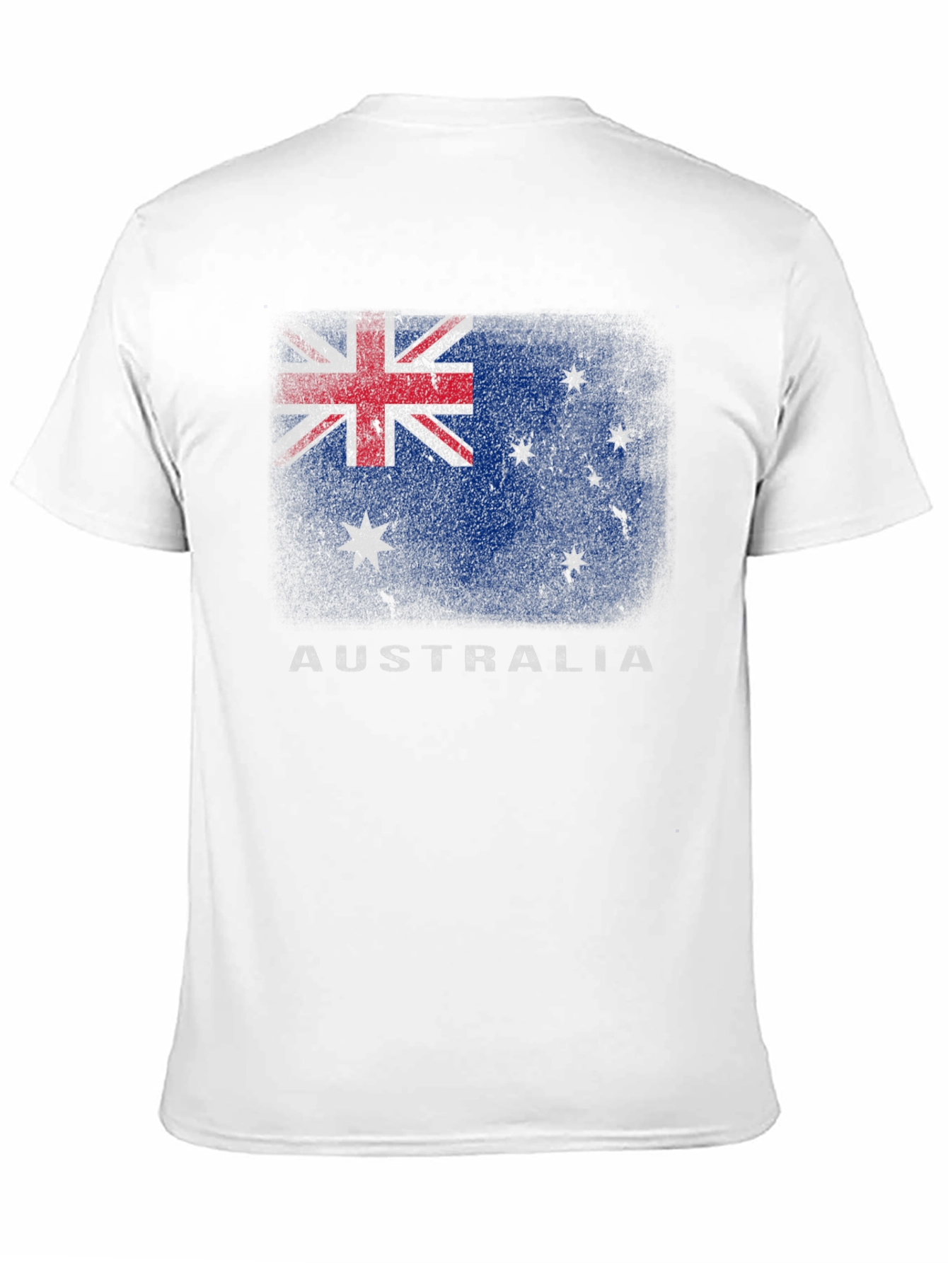 Australia Flag Graphic Print Black T-Shirt