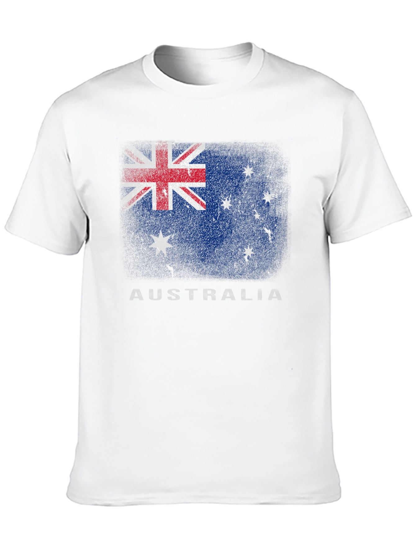 Australia Flag Graphic Print Black T-Shirt