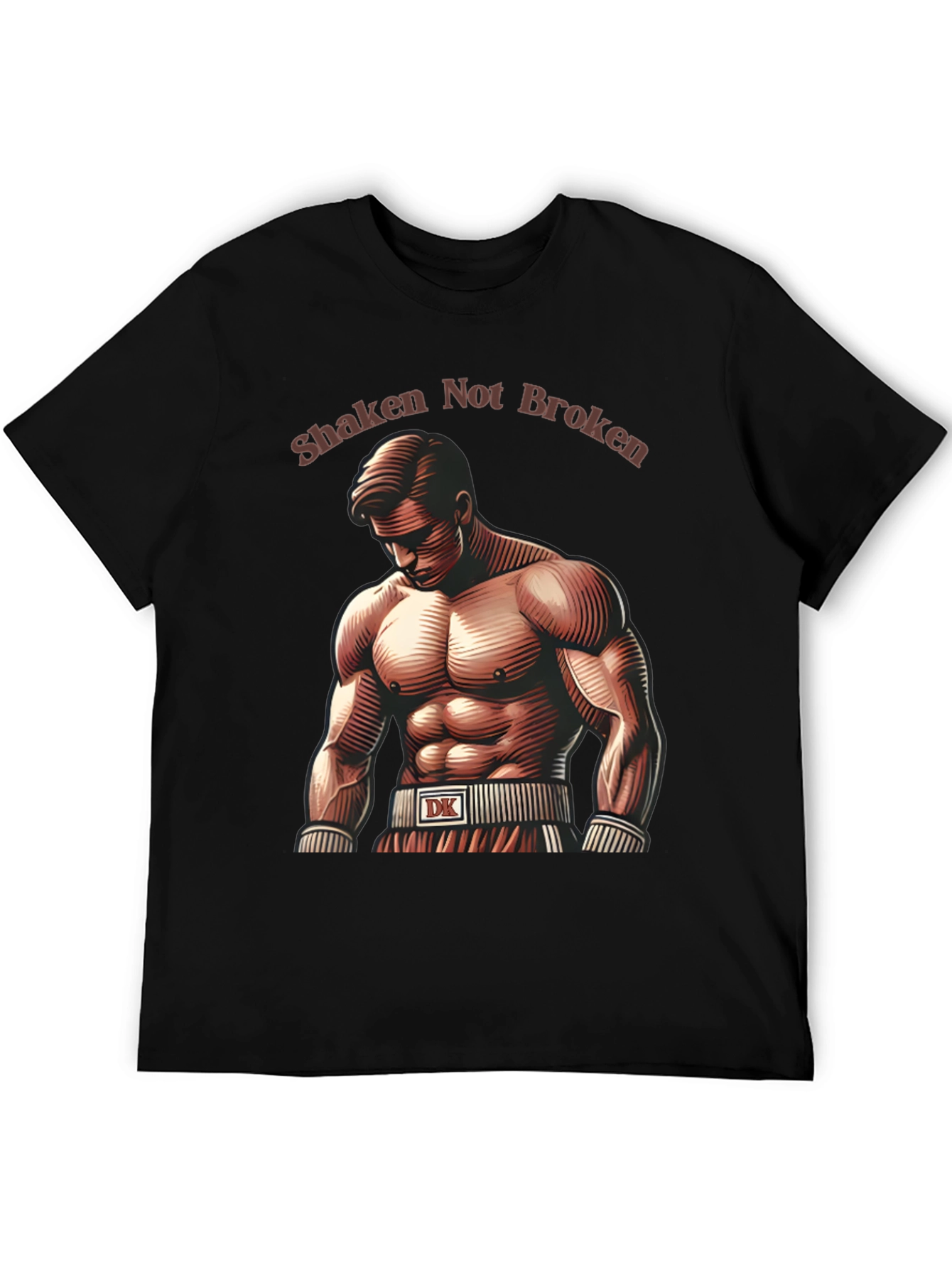 Shaken Not Broken Boxer Graphic T-Shirt