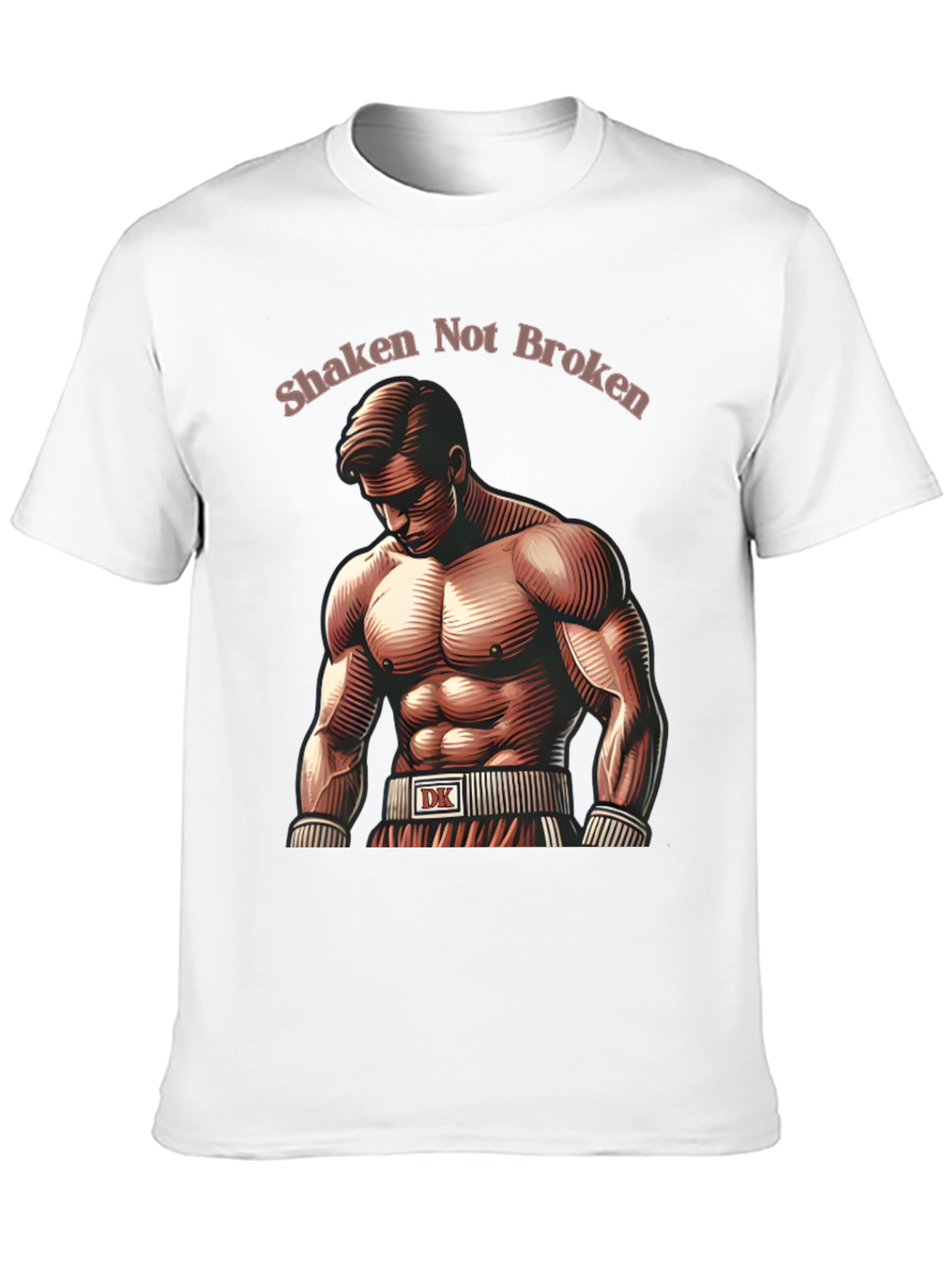 Shaken Not Broken Boxer Graphic T-Shirt