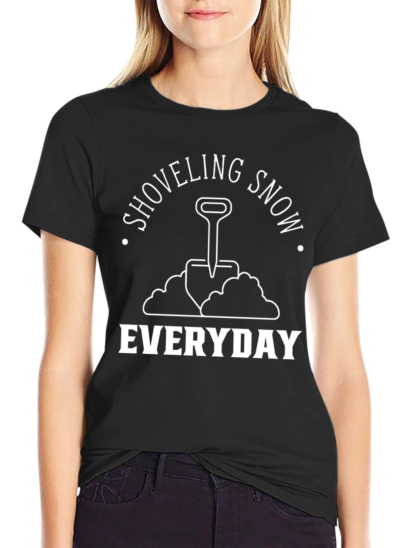 Shoveling Snow Everyday Graphic Tee