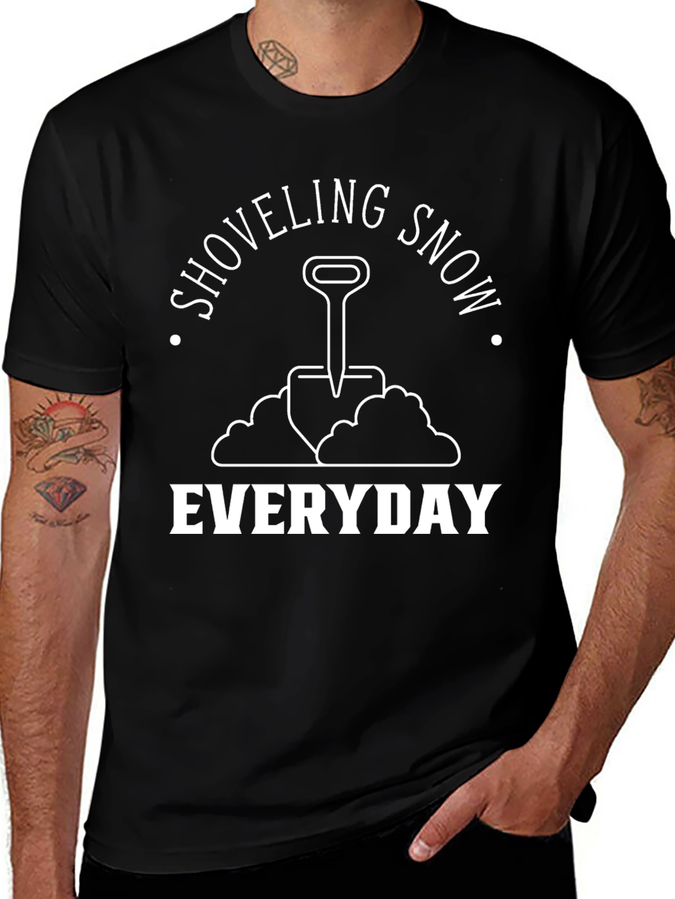 Shoveling Snow Everyday Graphic Tee