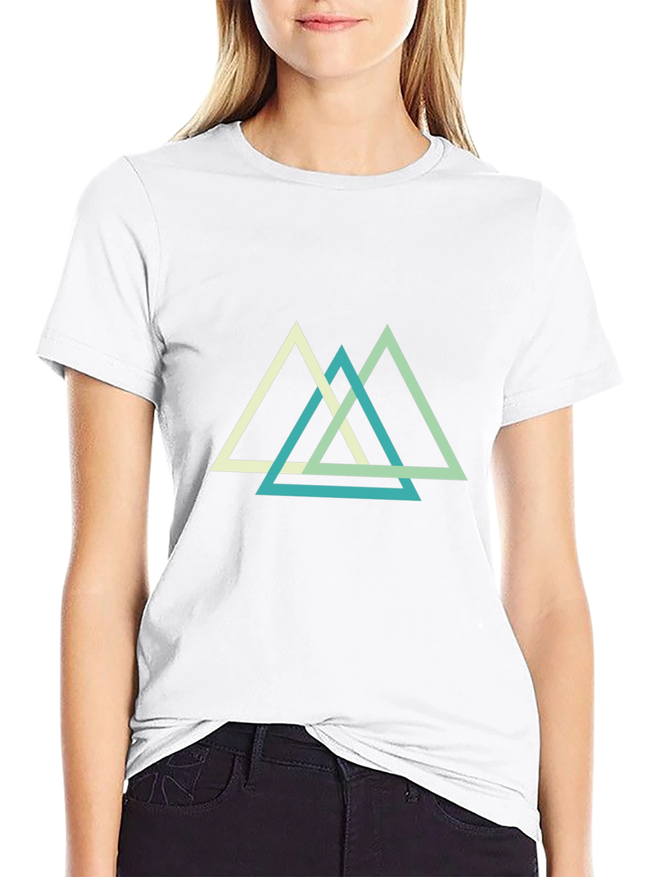 Geometric Triangle T-Shirt - Modern Minimalist Tee