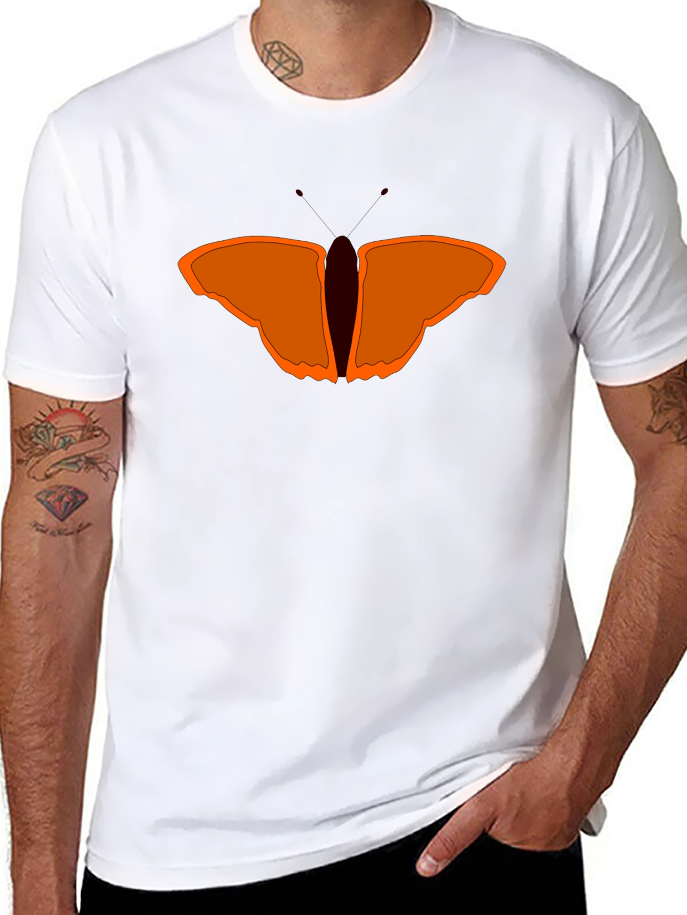 Butterfly Graphic Black Tee