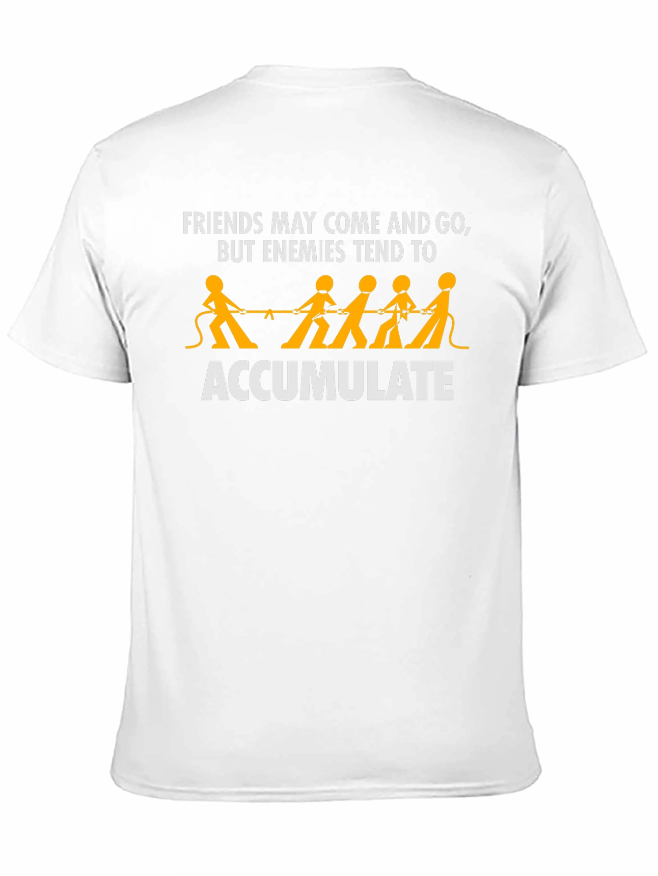 Funny Friends vs. Enemies Black Graphic T-Shirt