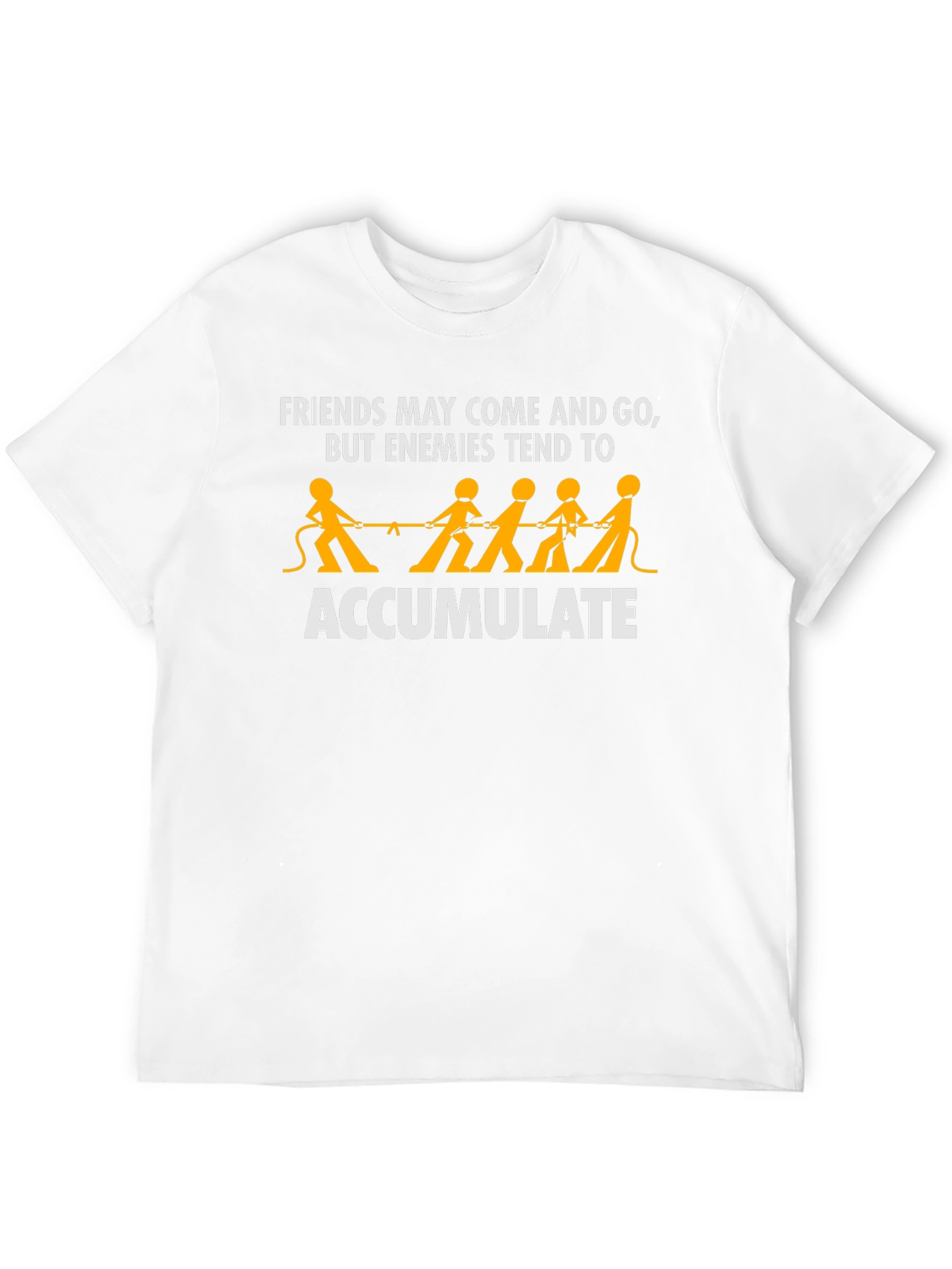 Funny Friends vs. Enemies Black Graphic T-Shirt