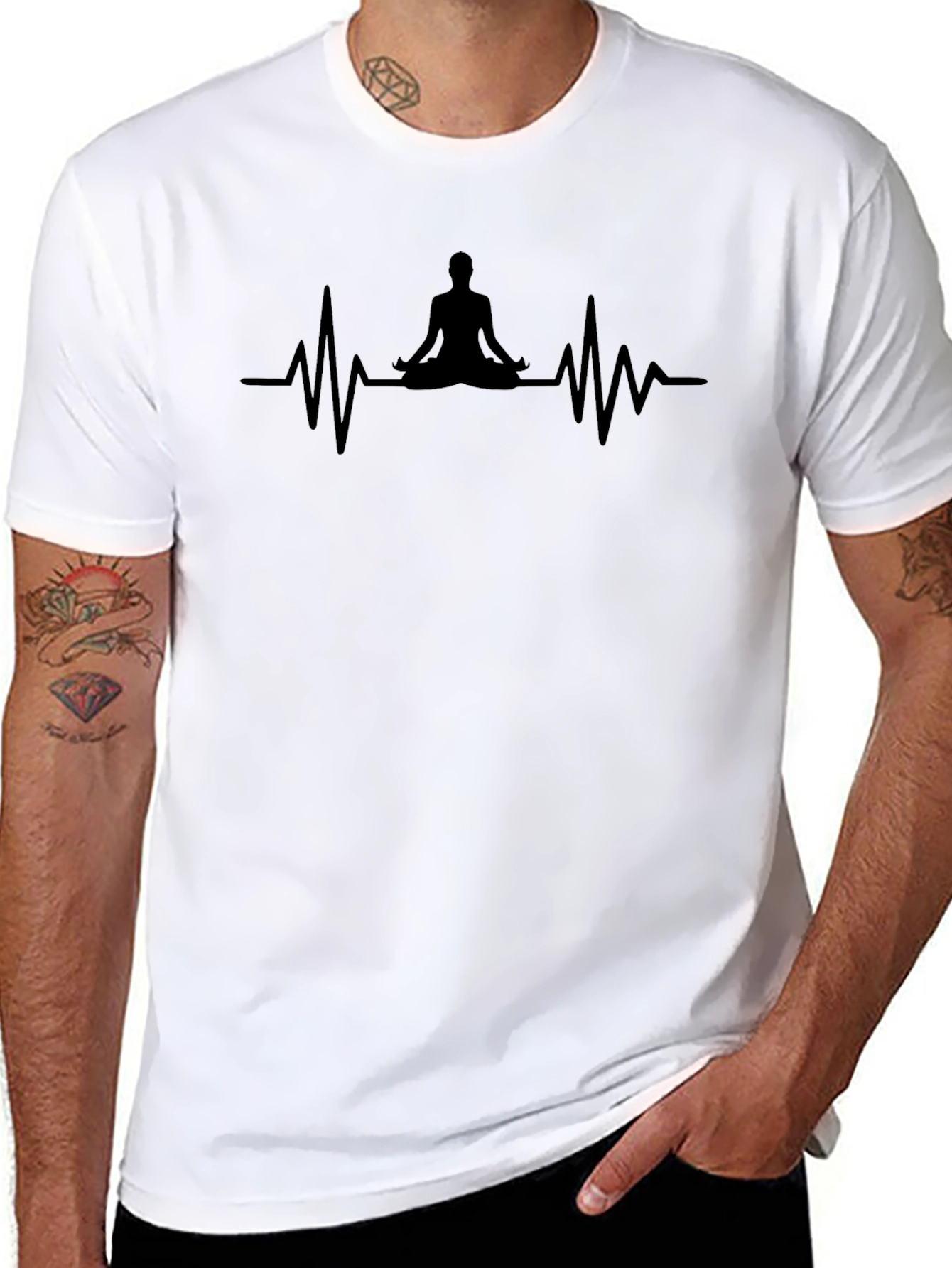 Yoga Heartbeat Tee - Zen Lifestyle Shirt