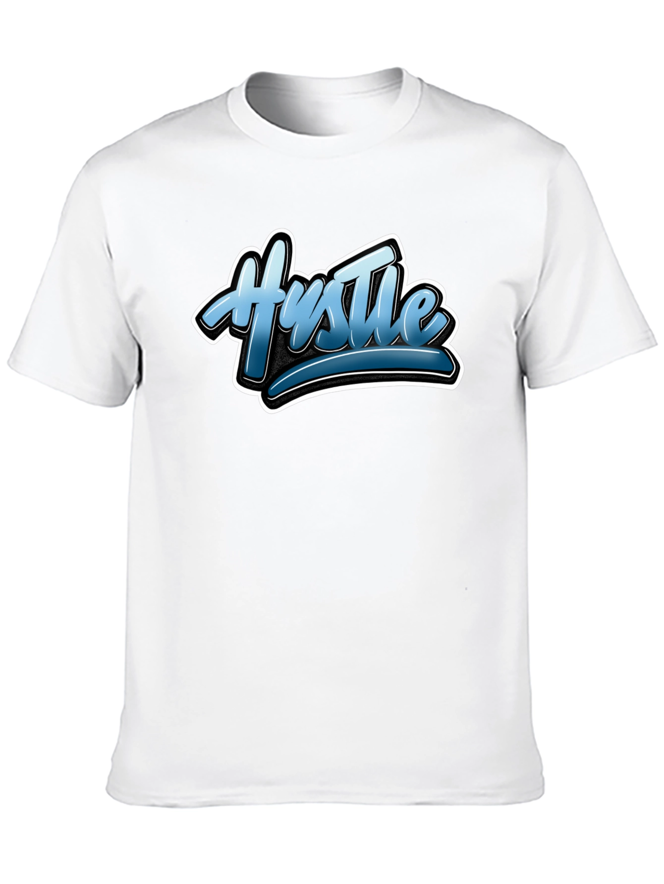 Hustle Graphic Black T-Shirt Stylish Tee
