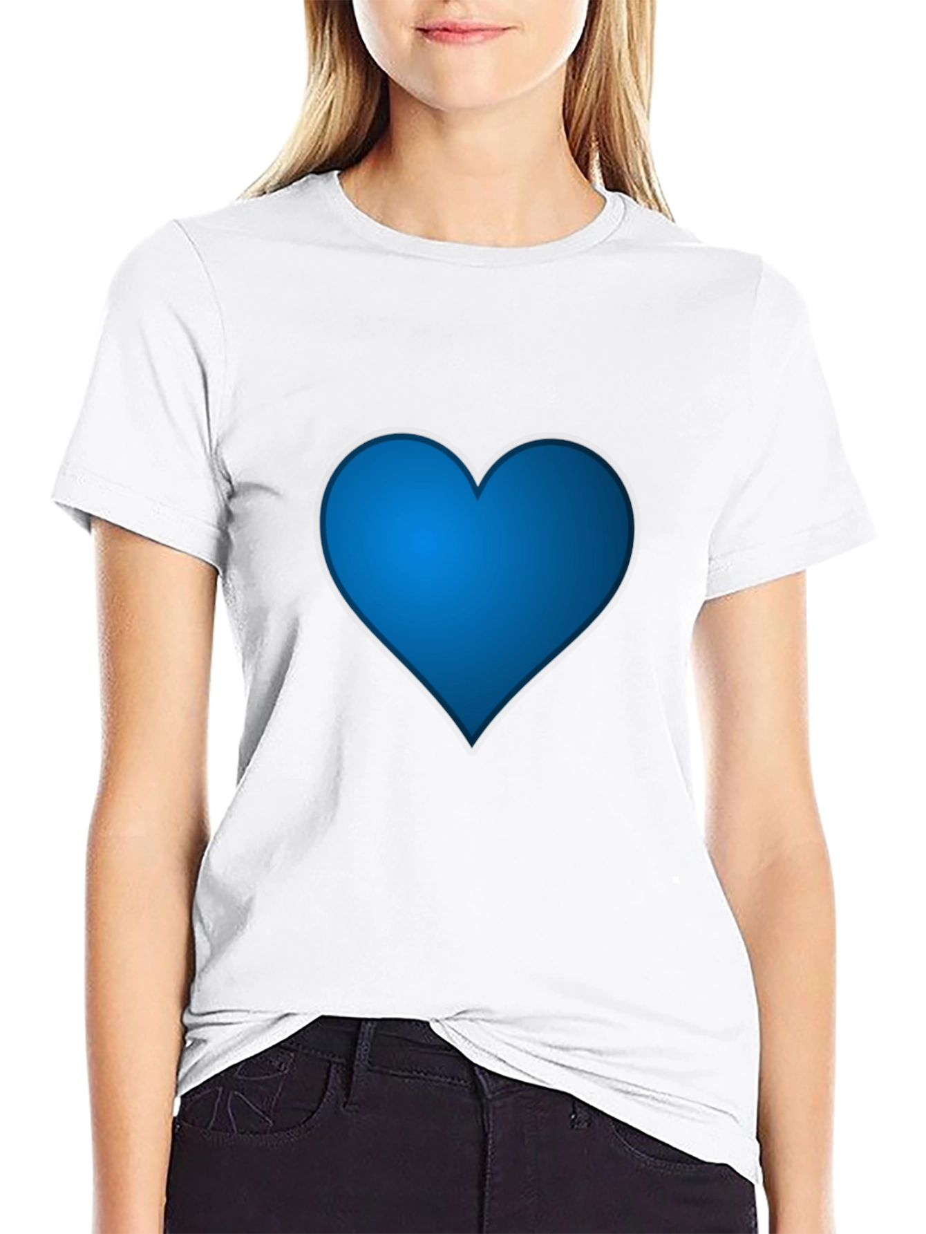 Heart Graphic Black T-Shirt - Stylish & Casual