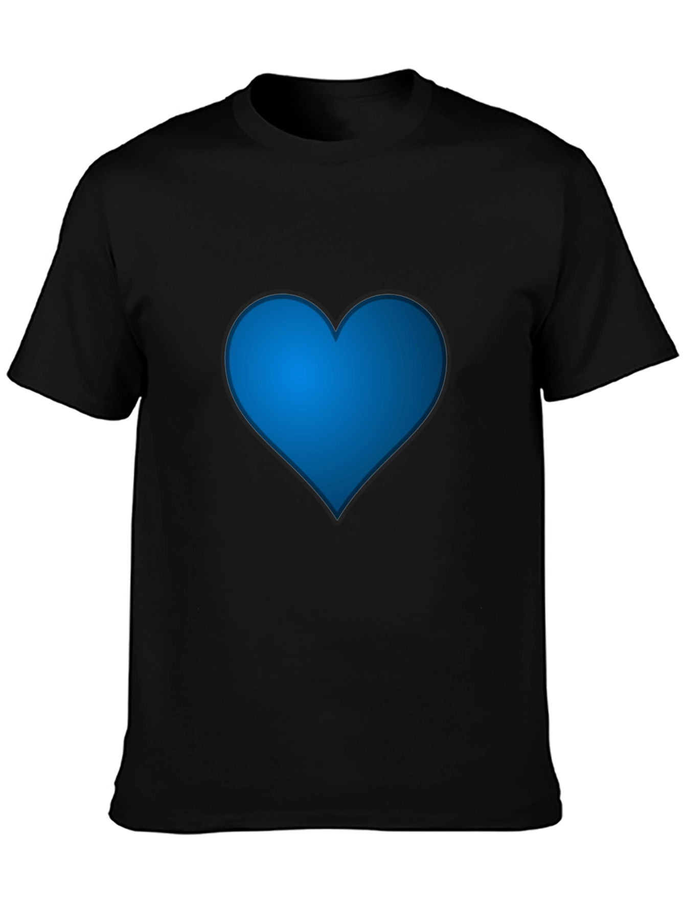 Heart Graphic Black T-Shirt - Stylish & Casual