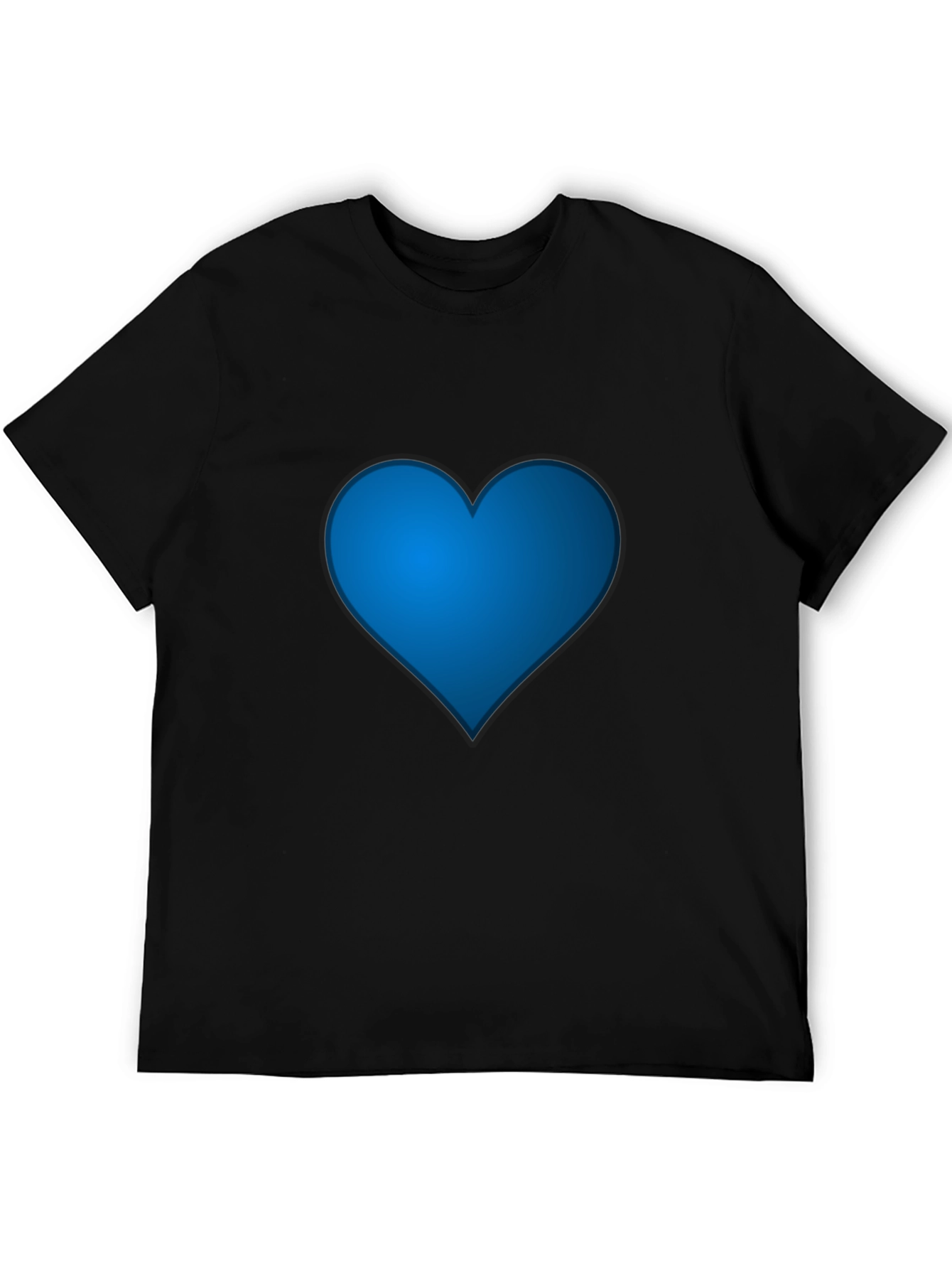 Heart Graphic Black T-Shirt - Stylish & Casual