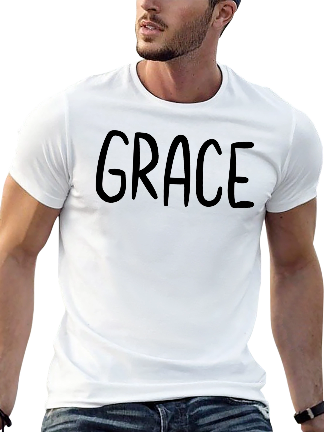 Graceful Black Graphic Tee