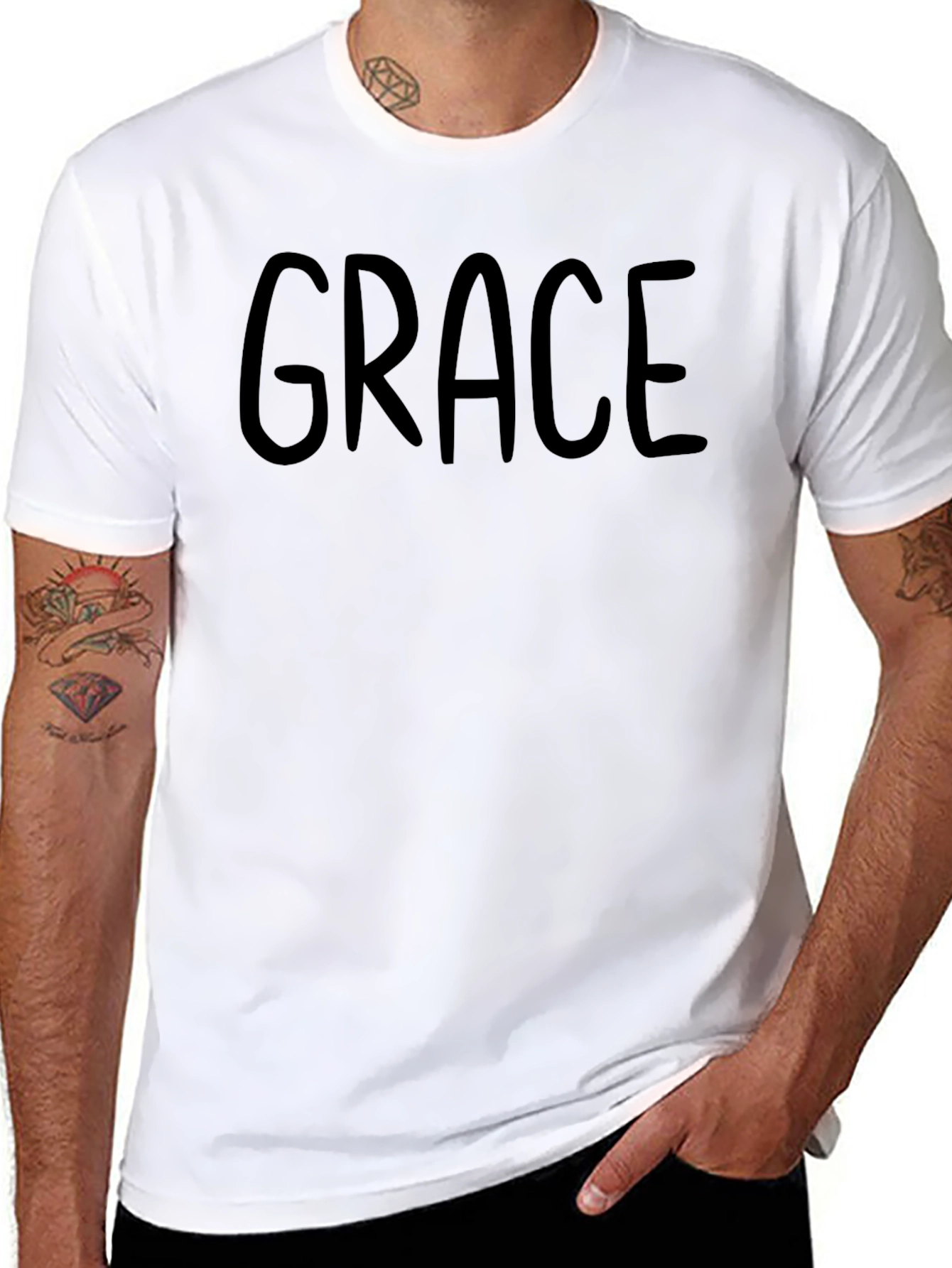 Graceful Black Graphic Tee