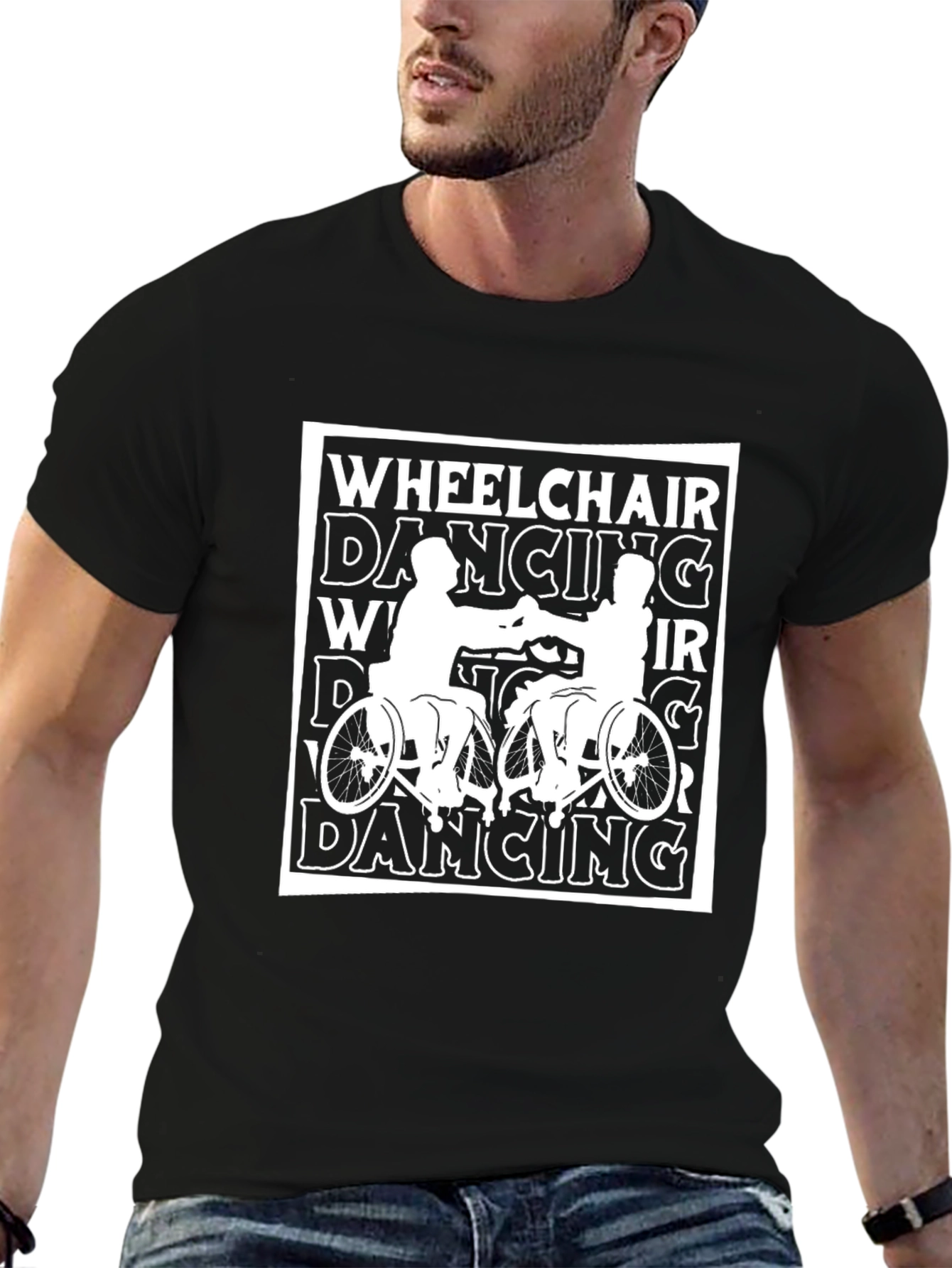 Wheelchair Dancing Graphic Tee - Black