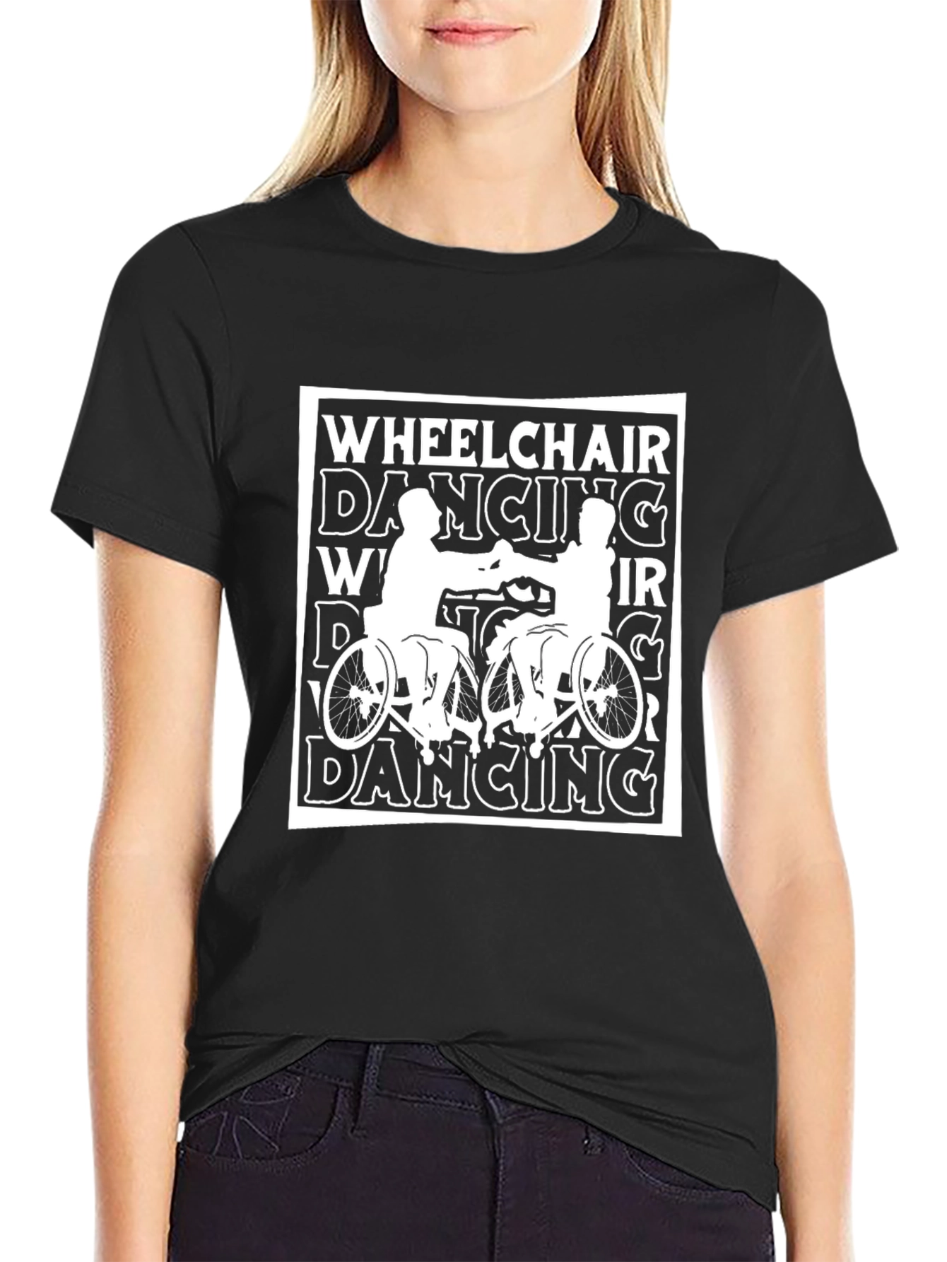Wheelchair Dancing Graphic Tee - Black