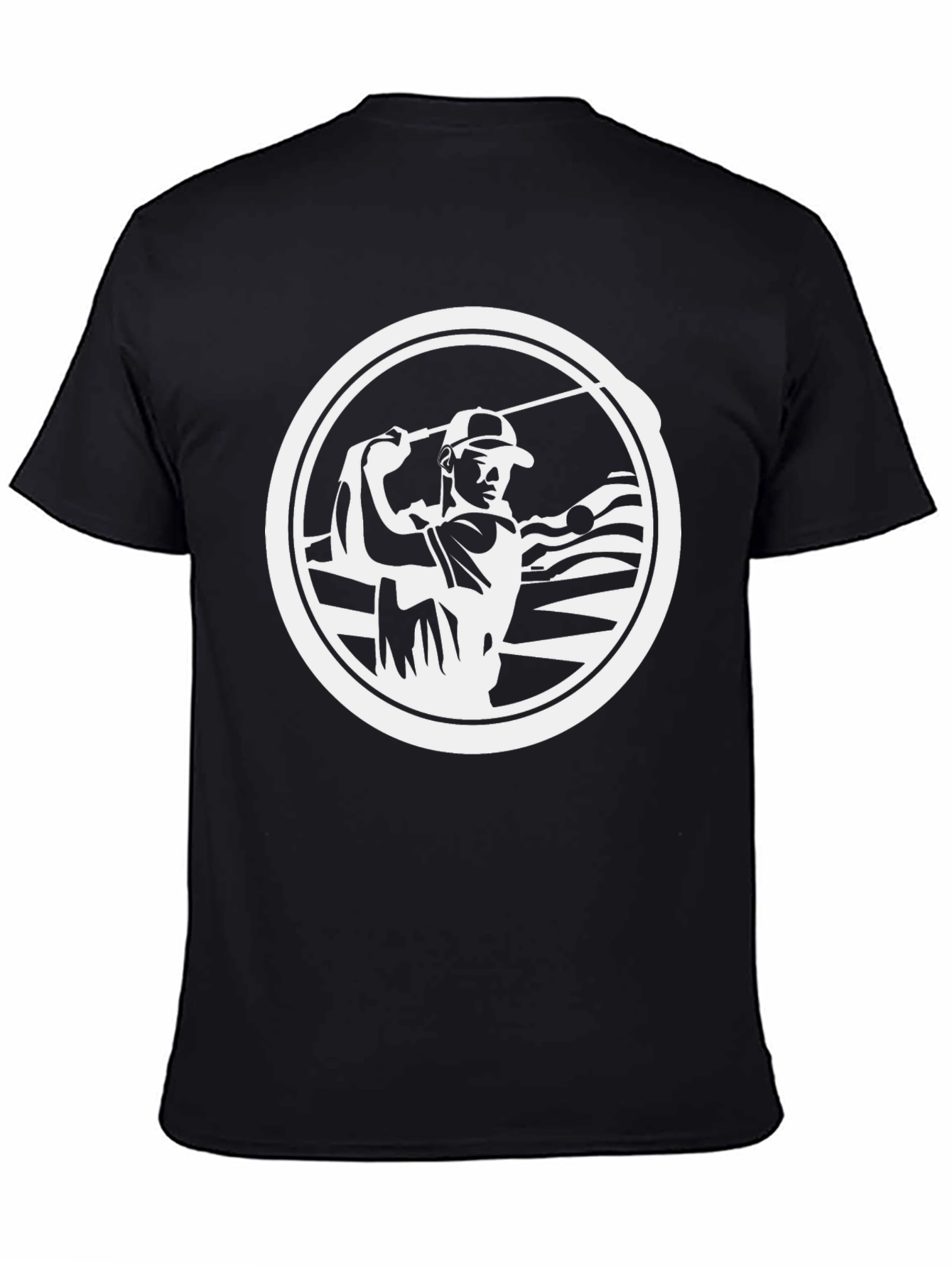 Golf Player Graphic T-Shirt - Stylish Black Tee