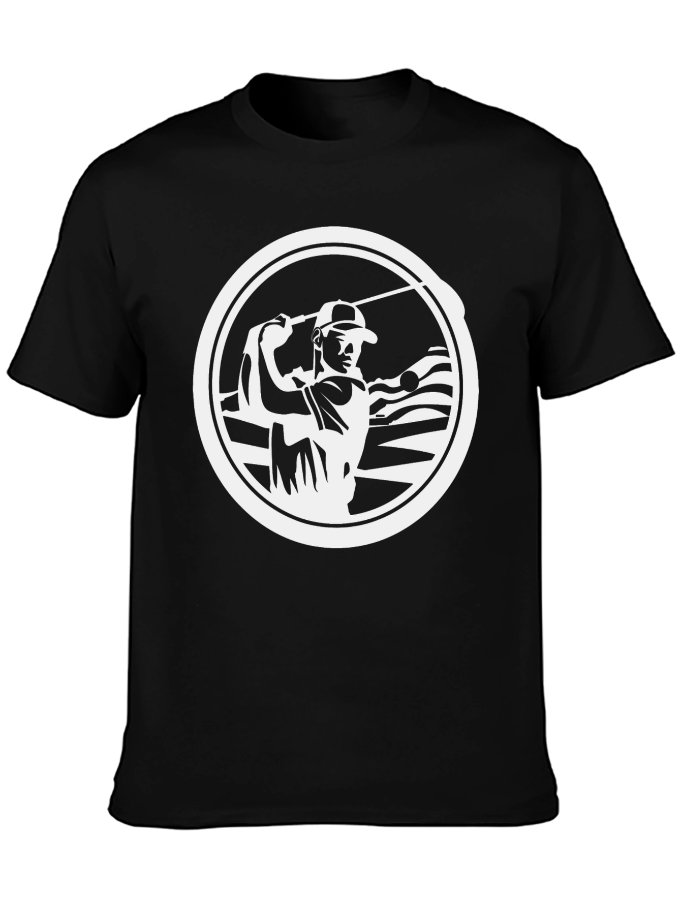Golf Player Graphic T-Shirt - Stylish Black Tee