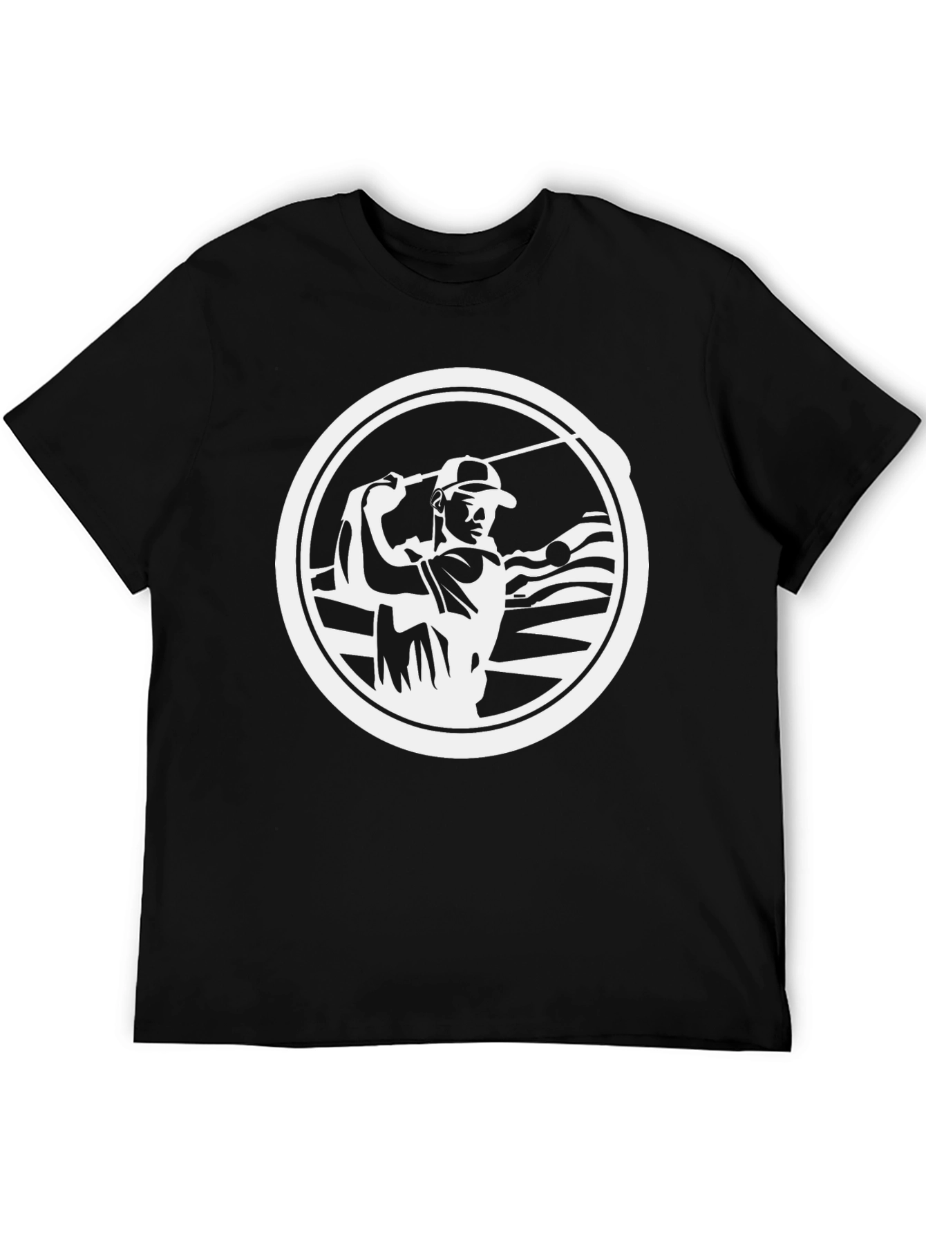 Golf Player Graphic T-Shirt - Stylish Black Tee