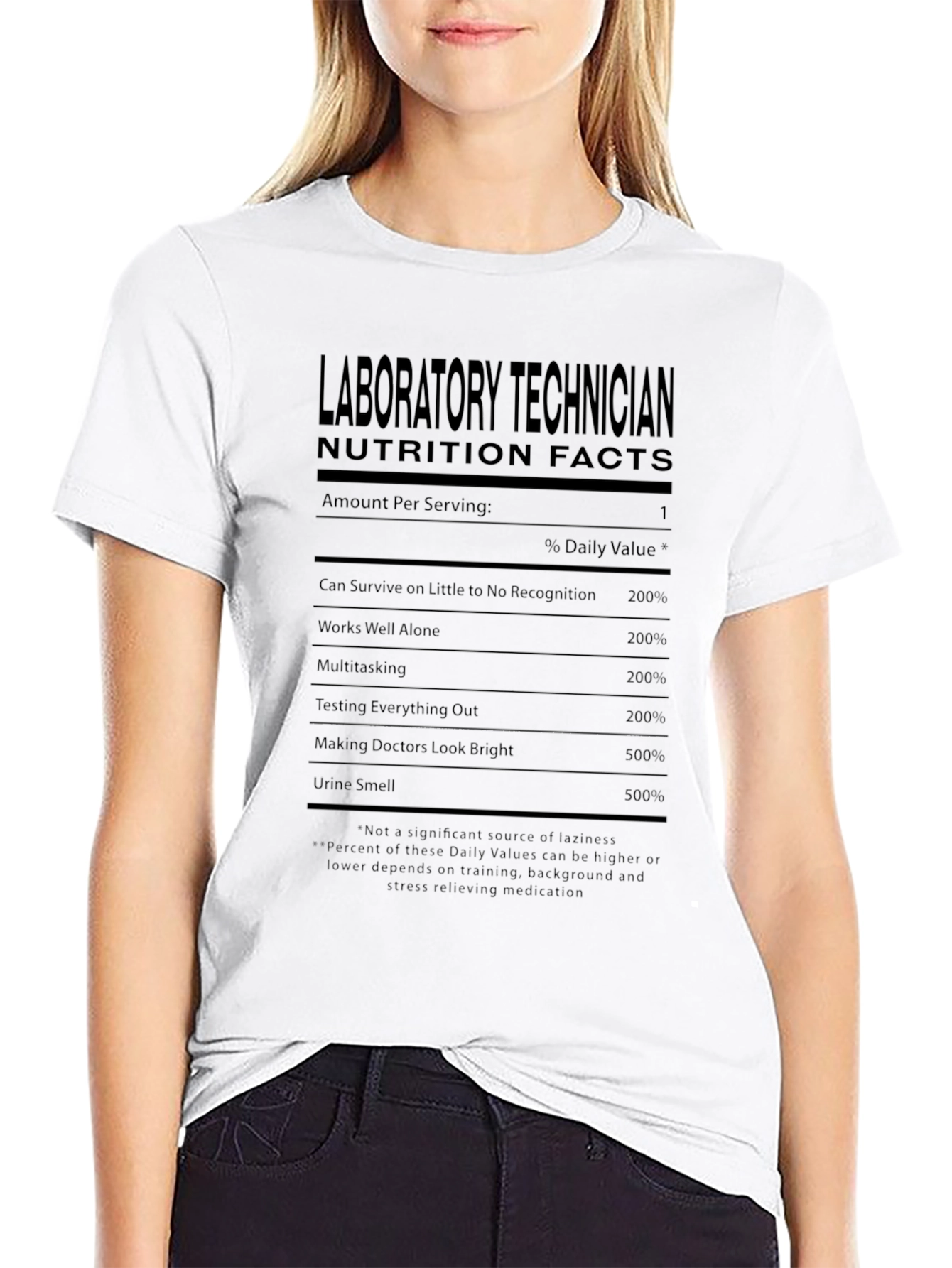 Laboratory Technician Nutrition Facts T-Shirt