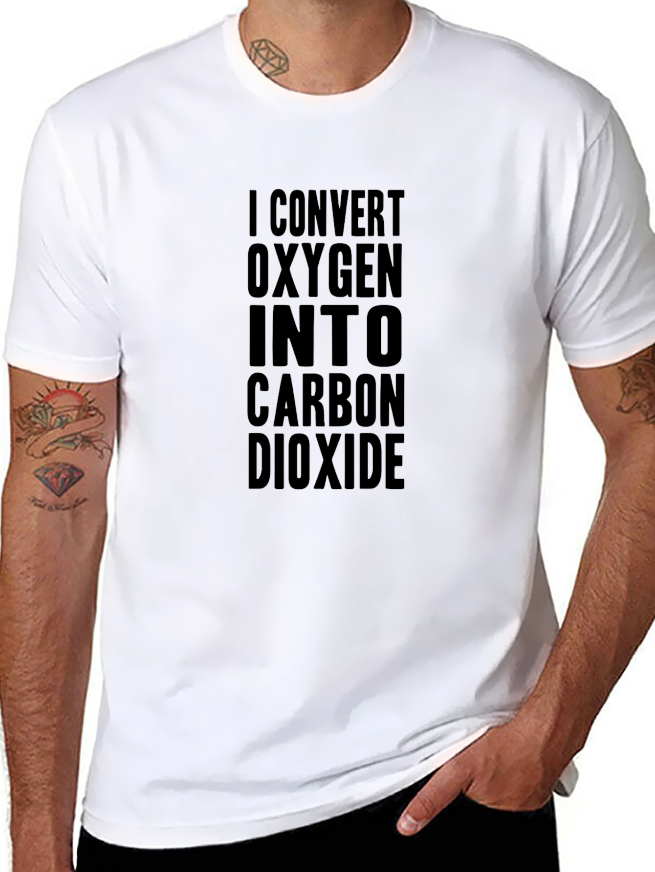 I Convert Oxygen to Carbon Dioxide Black T-Shirt